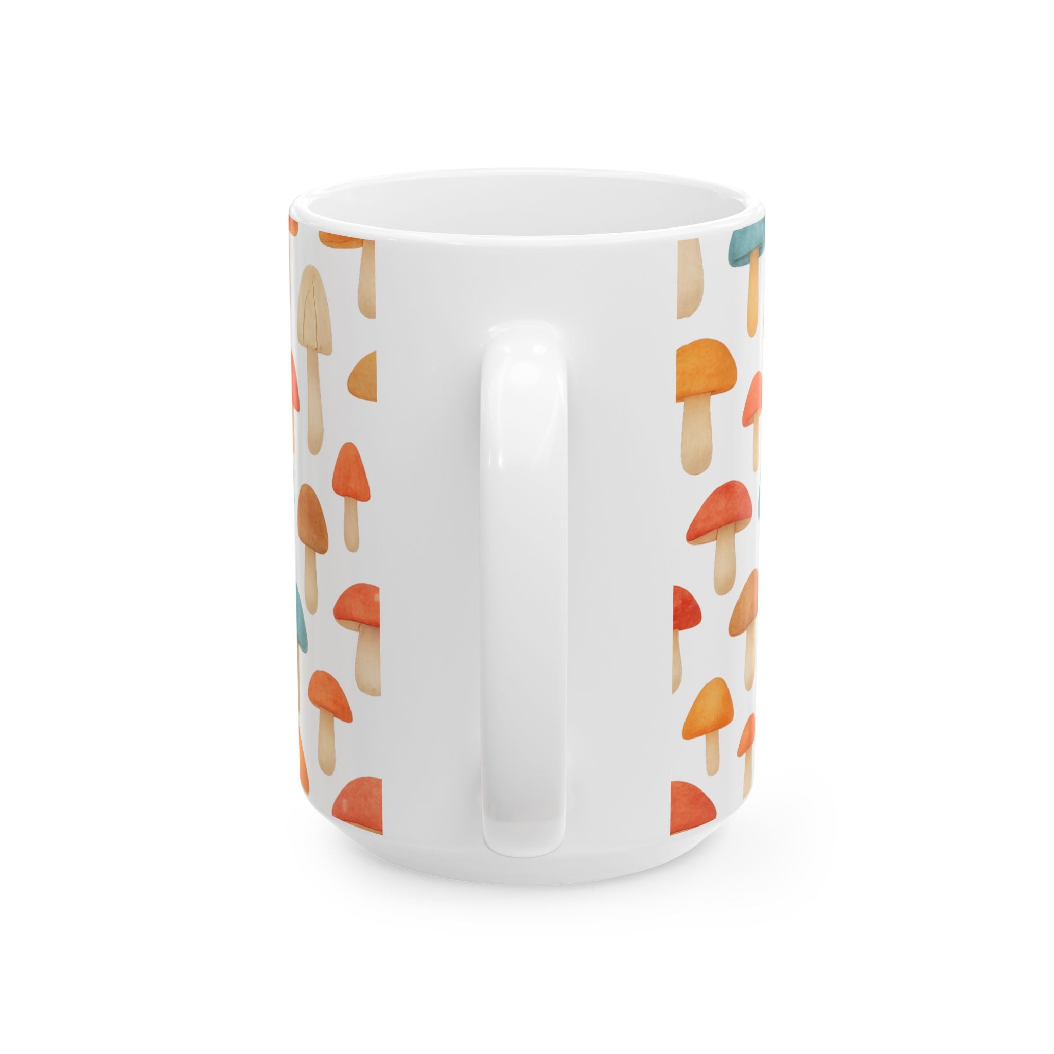 Watercolor Colorful Mushrooms Full Wrap Coffee Mug | Mushrooms Gift | Ceramic Mug
