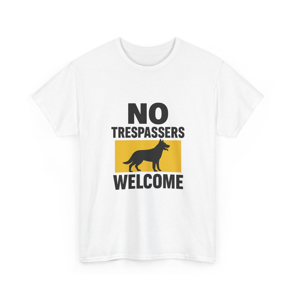 Guard Dog Dad No Trespassers Welcome T-Shirt | Dog Lover Gift | Graphic Tee