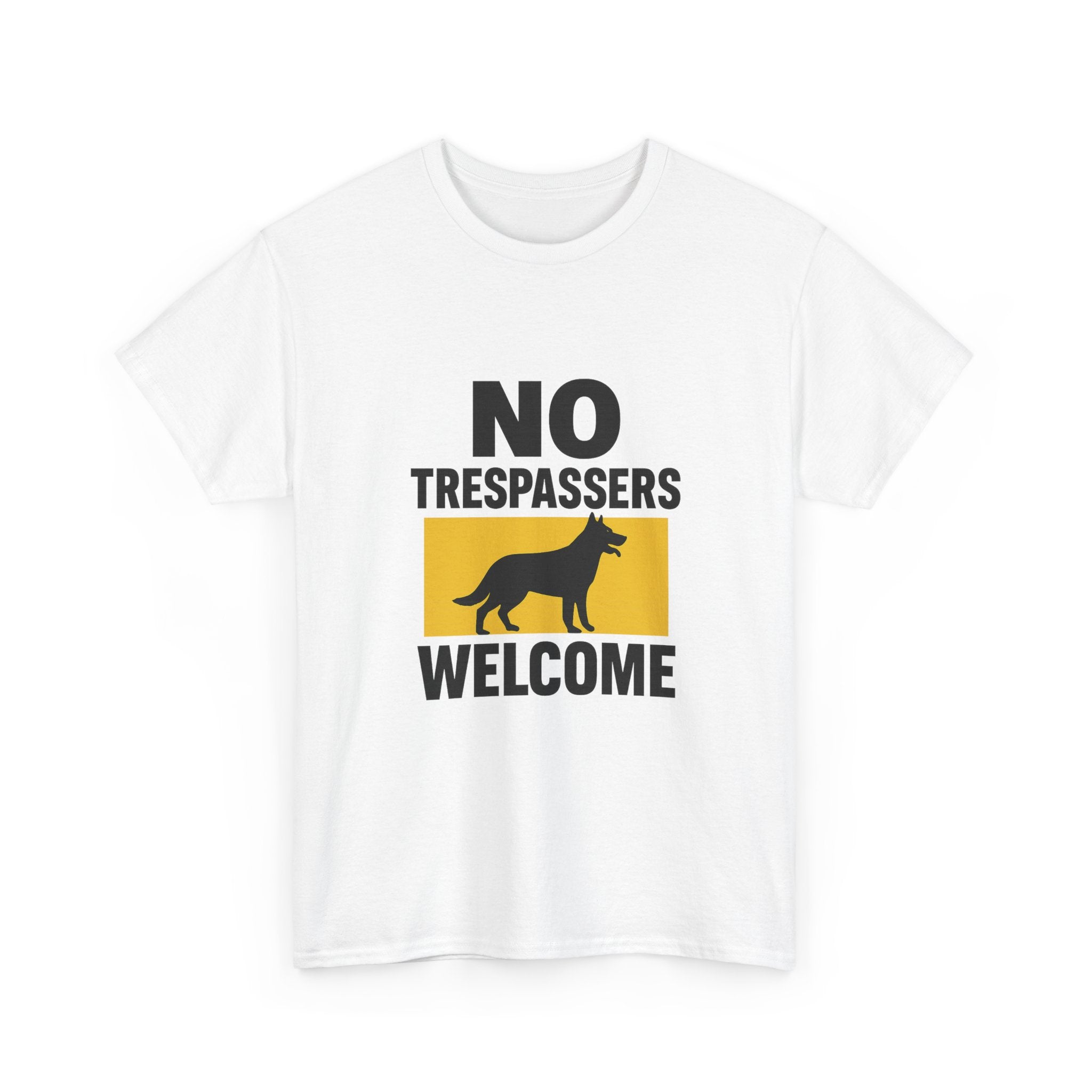 Guard Dog Dad No Trespassers Welcome T-Shirt | Dog Lover Gift | Graphic Tee