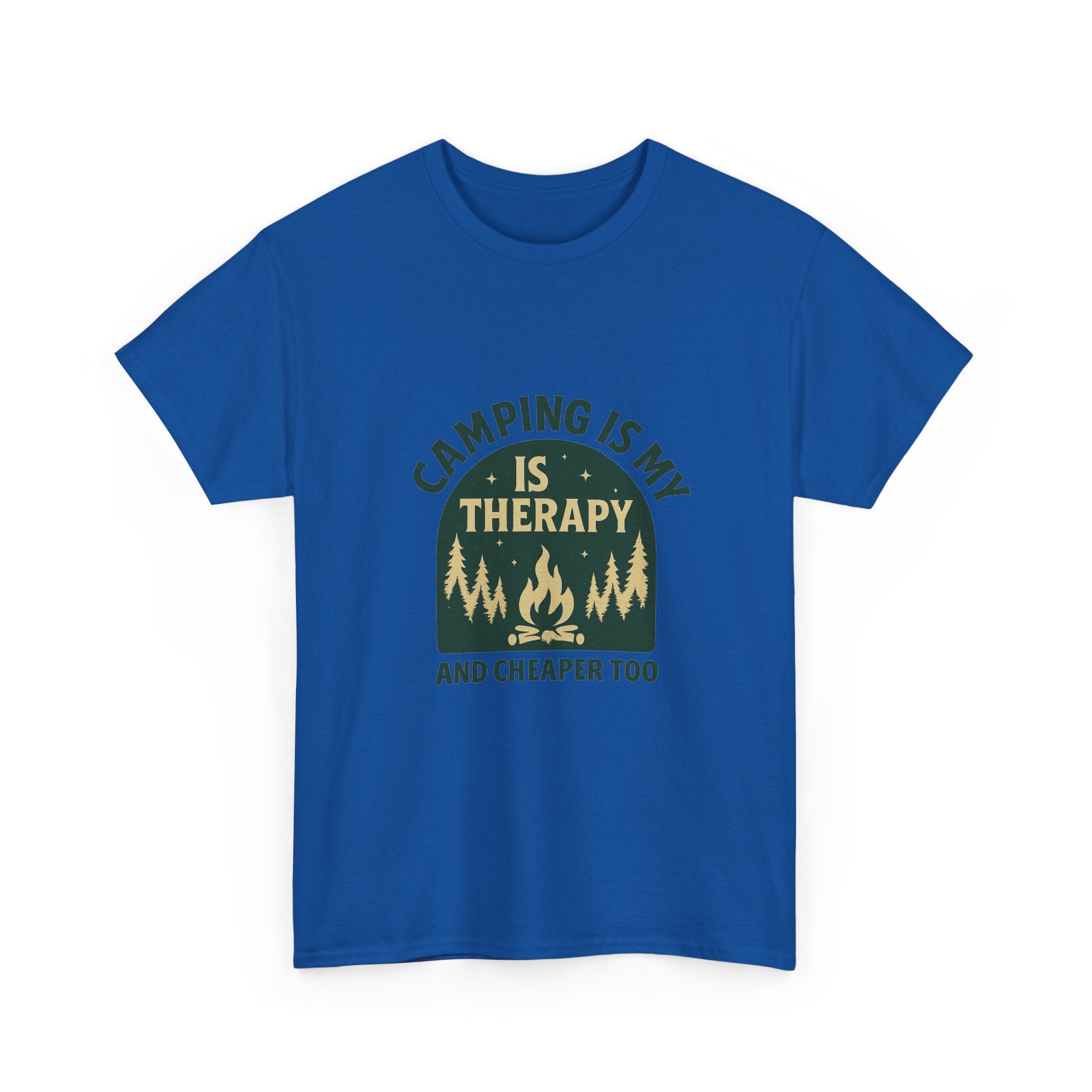 Camping Is My Therapy And Cheaper Too T-Shirt | Unique Gift | Graphic Tee