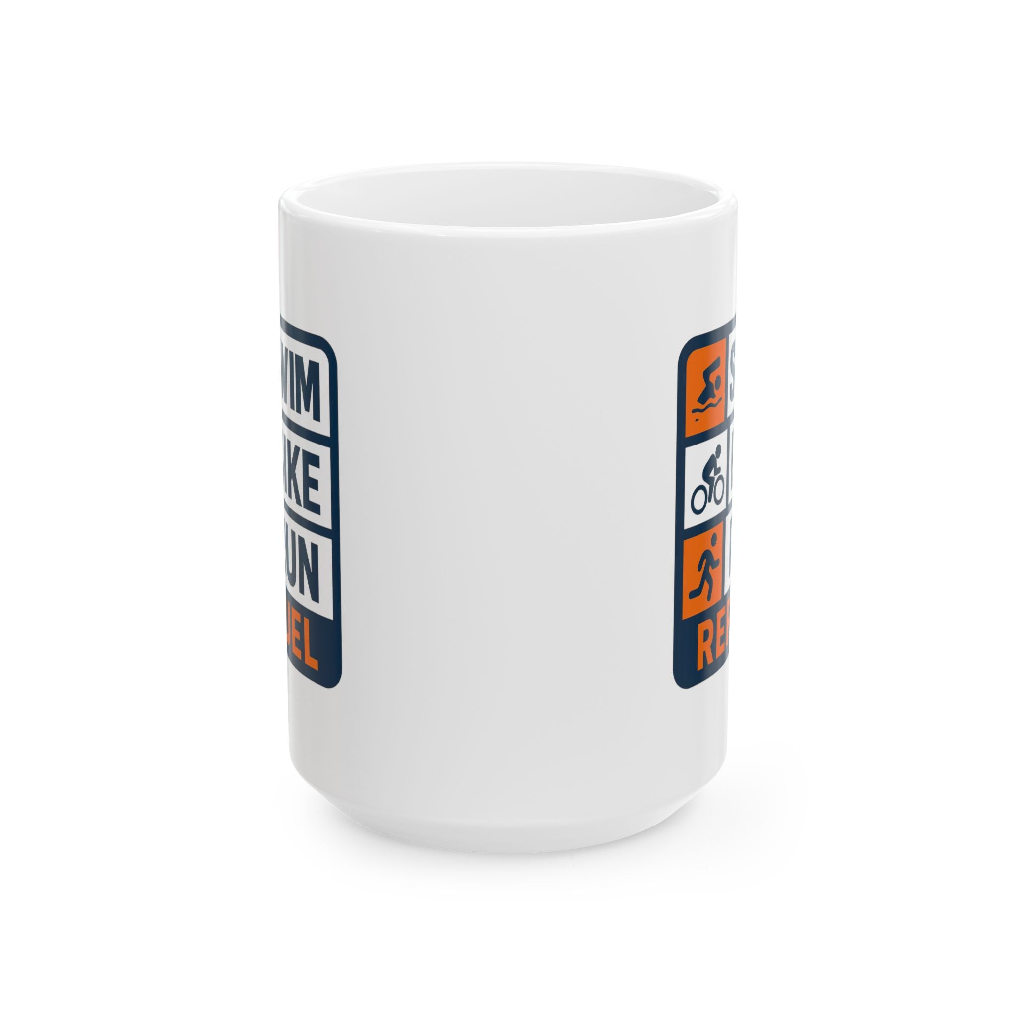 Triathlete Swim Bike Run Refuel Ceramic Mug