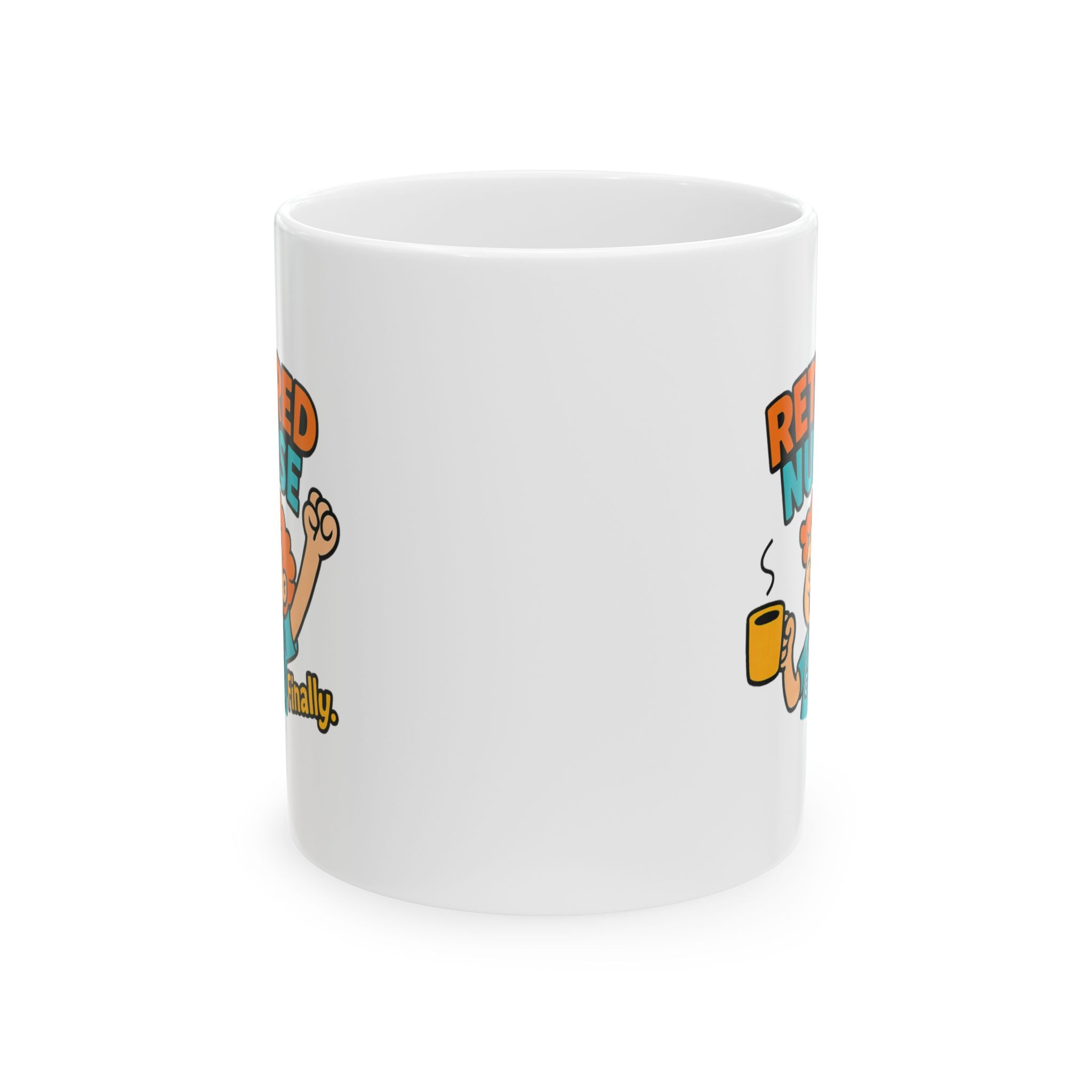 Retired Nurse Old Habits Die Hard Coffee Mug | Funny Retirement Nurse Gift | Ceramic Mug