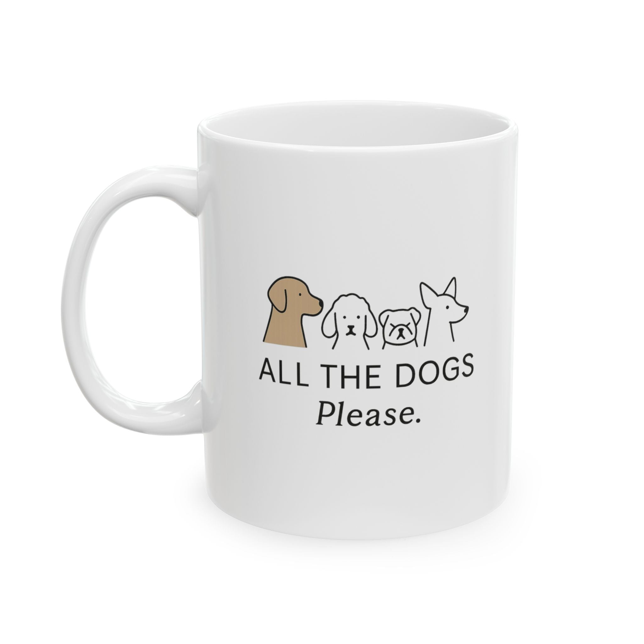 Outnumbered By Dogs And Loving It Coffee Mug | Multi Dog Owner Gift | Ceramic Mug