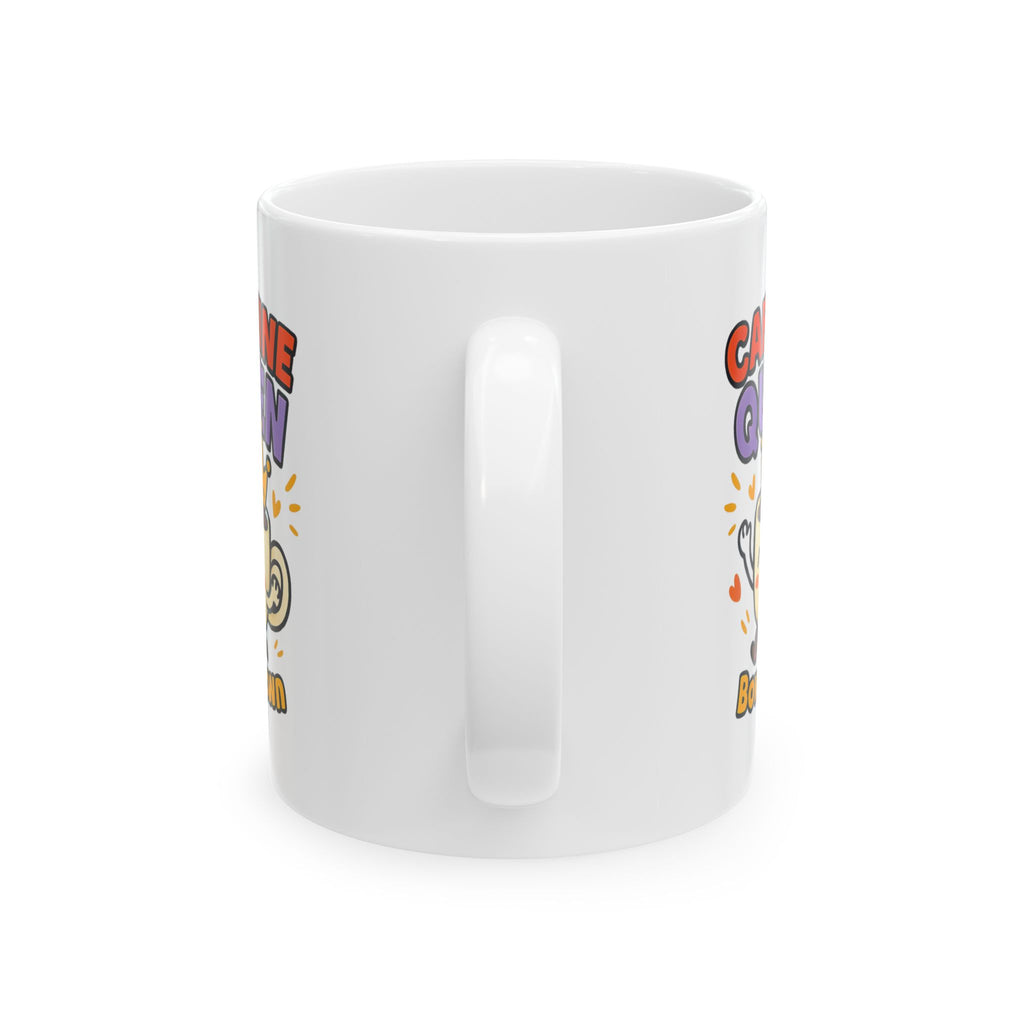 Caffeine Queen Title Earned Daily Coffee Mug | Funny Coffee Gift | Ceramic Mug