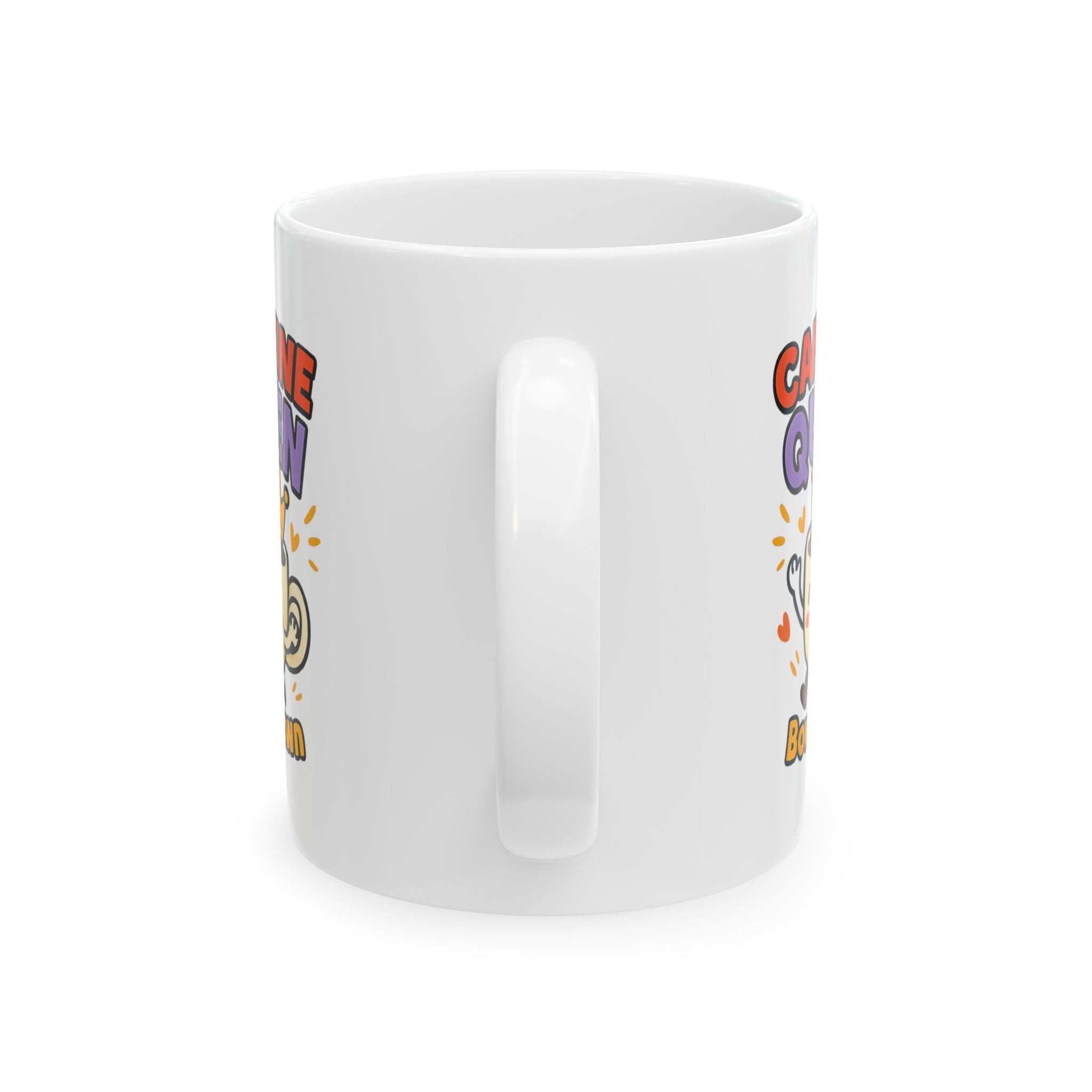 Caffeine Queen Title Earned Daily Coffee Mug | Funny Coffee Gift | Ceramic Mug