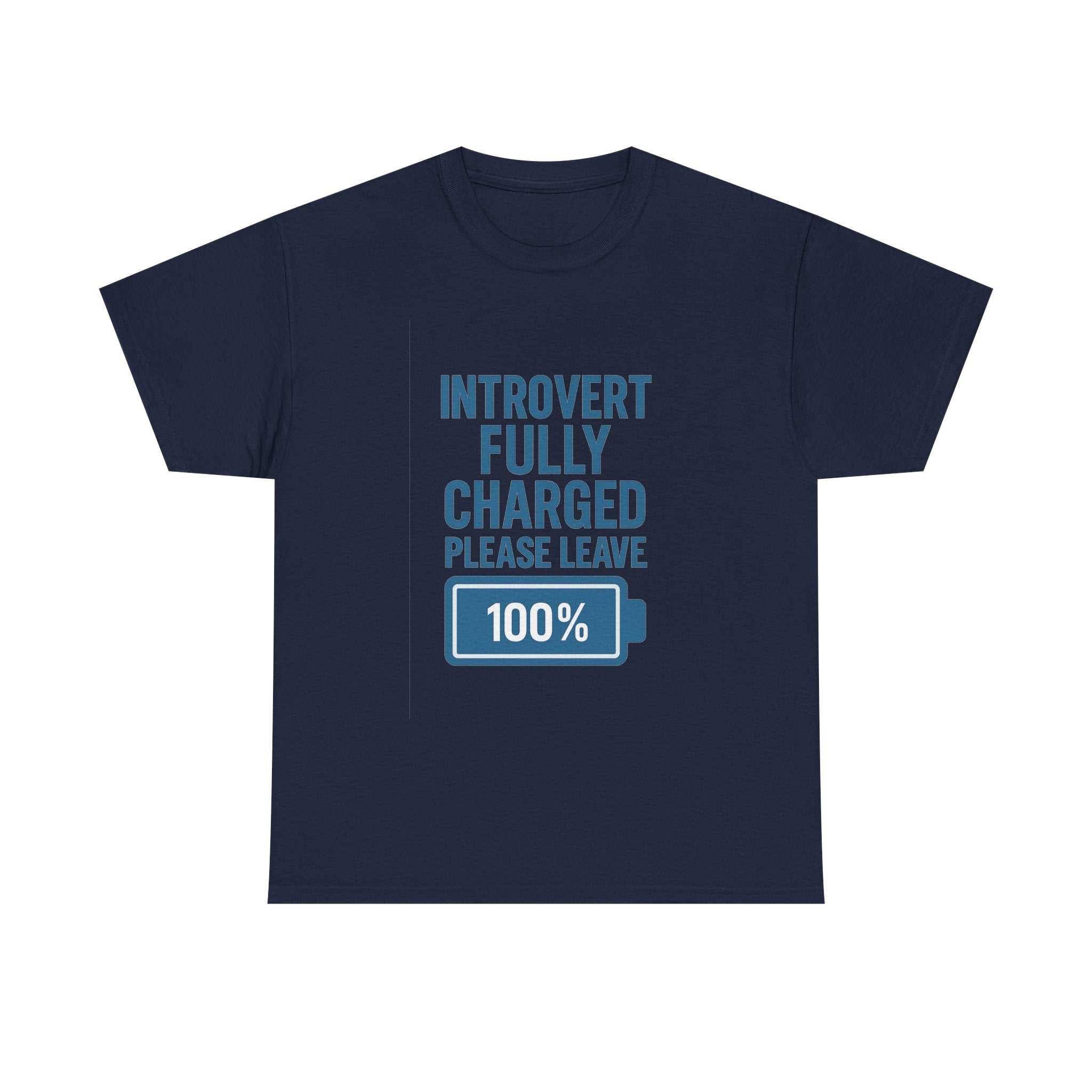Introvert Fully Charged Please Leave T-Shirt | Unique Gift | Graphic Tee