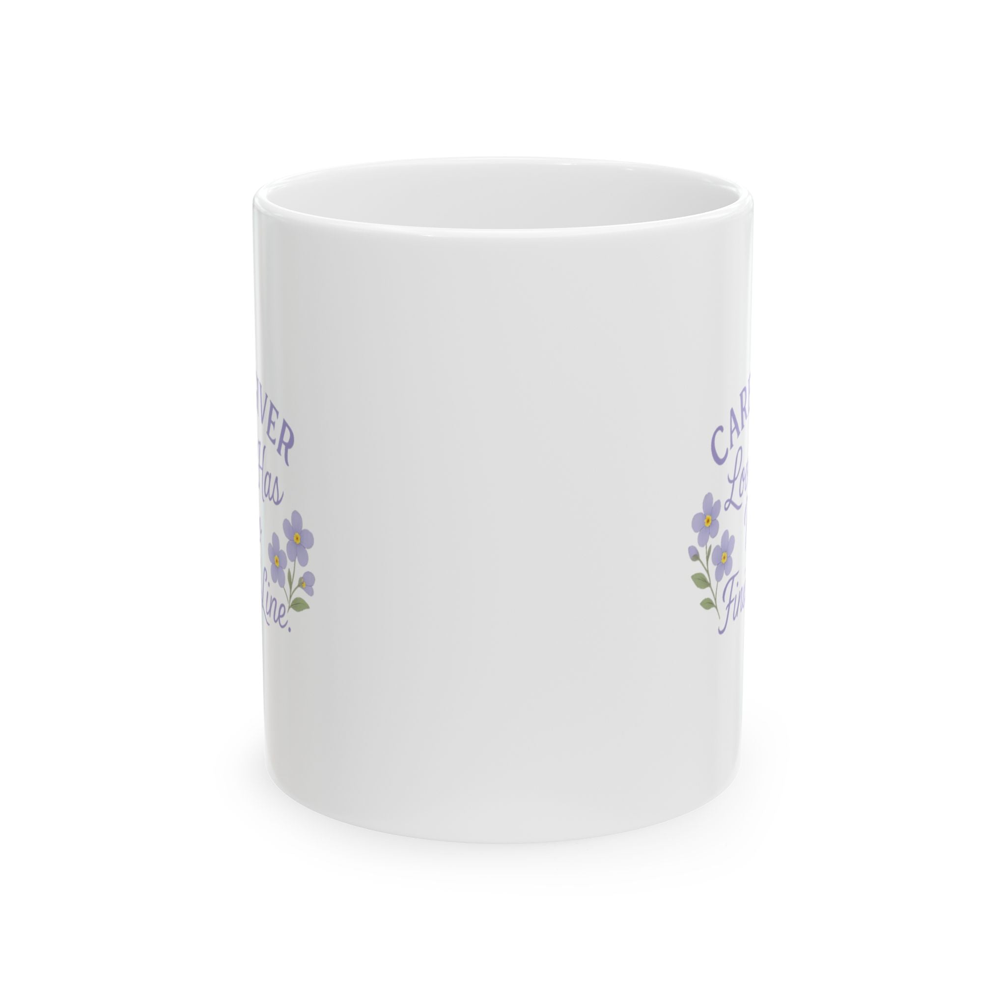 Alzheimers Caregiver Love Has No Finish Line Ceramic Mug