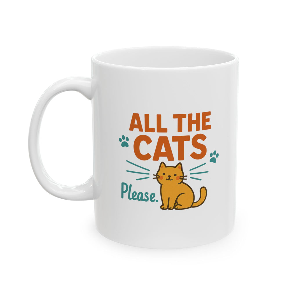 Fur Covered And Feline Outnumbered Coffee Mug | Multi Cat Mom Humor | Ceramic Mug