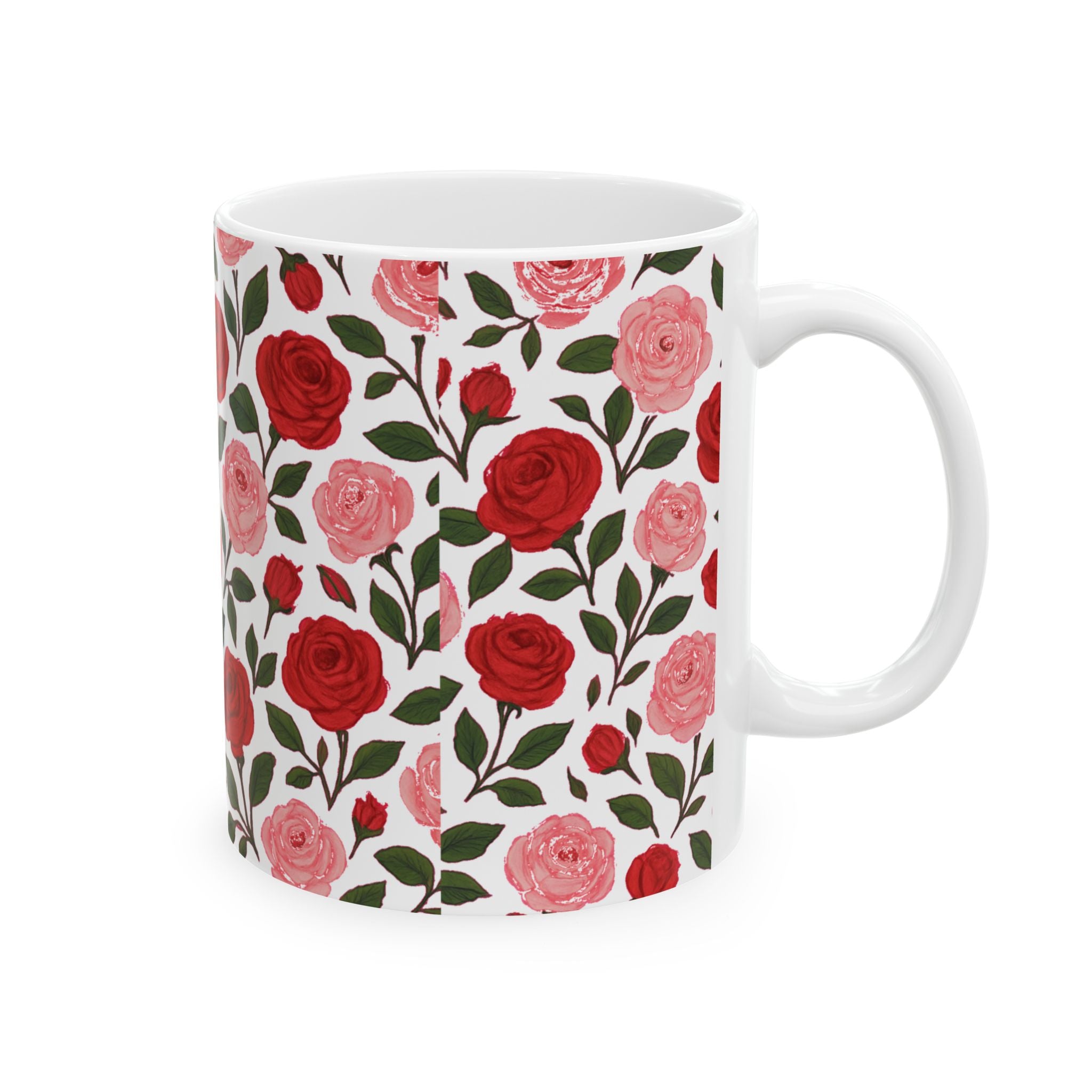 Pink Roses Coffee Mug | Unique Gift | Ceramic Mug