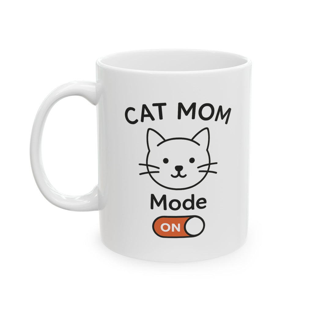 Cat Hair Is My Glitter Coffee Mug | Cat Mom Humor | Ceramic Mug