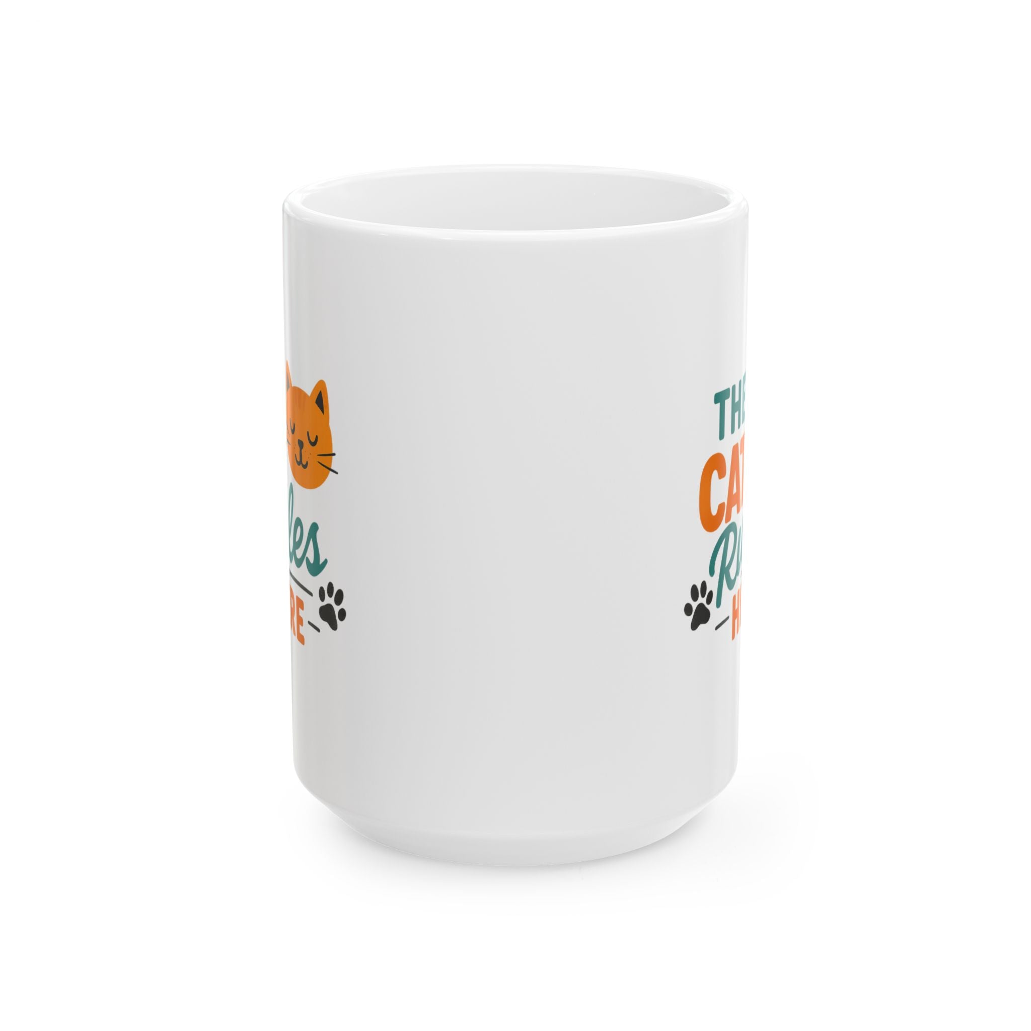 My Cat Runs This Household Coffee Mug | Funny Cat Lover Gift | Ceramic Mug