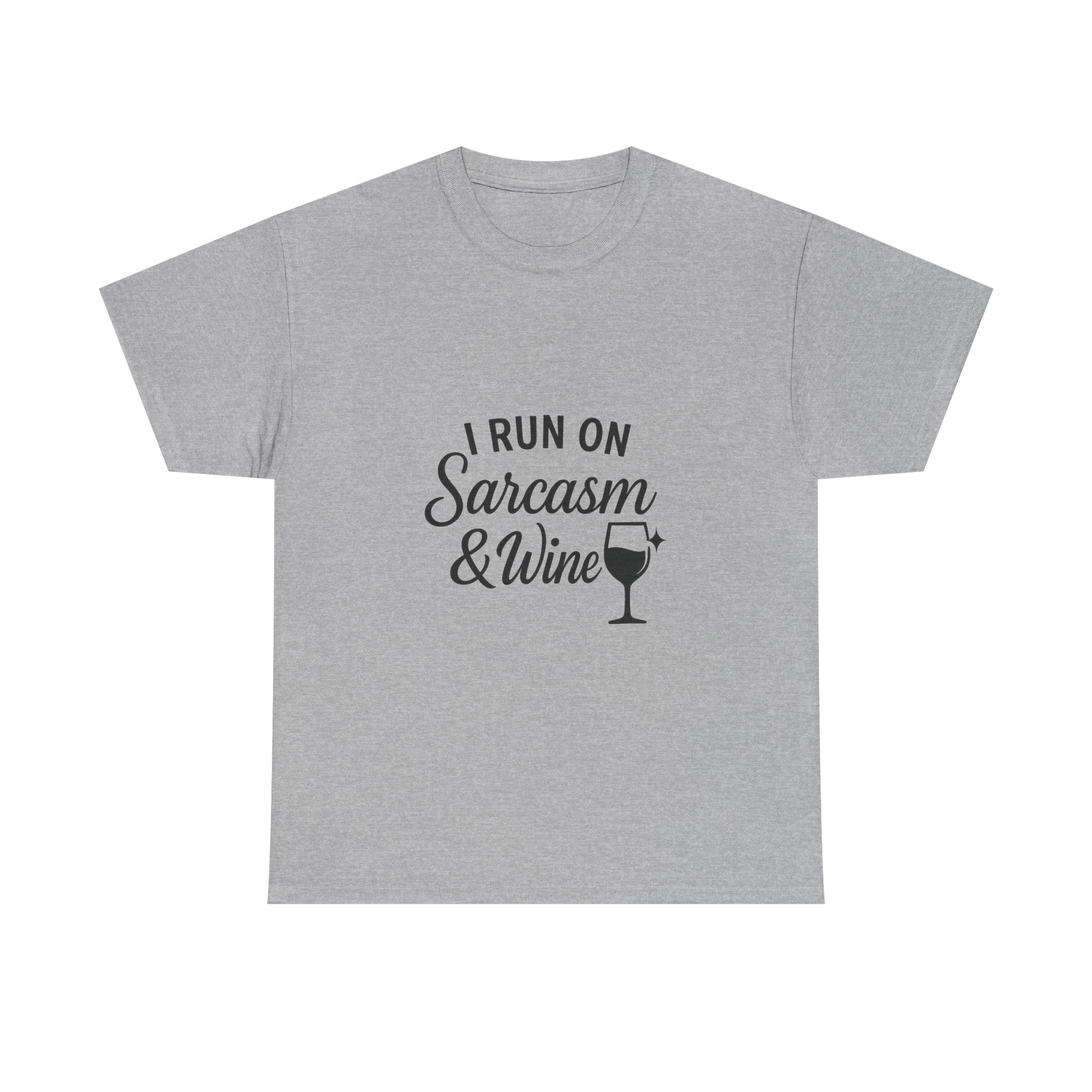 I Run On Sarcasm And Wine Funny T-Shirt | Funny Gift | Graphic Tee
