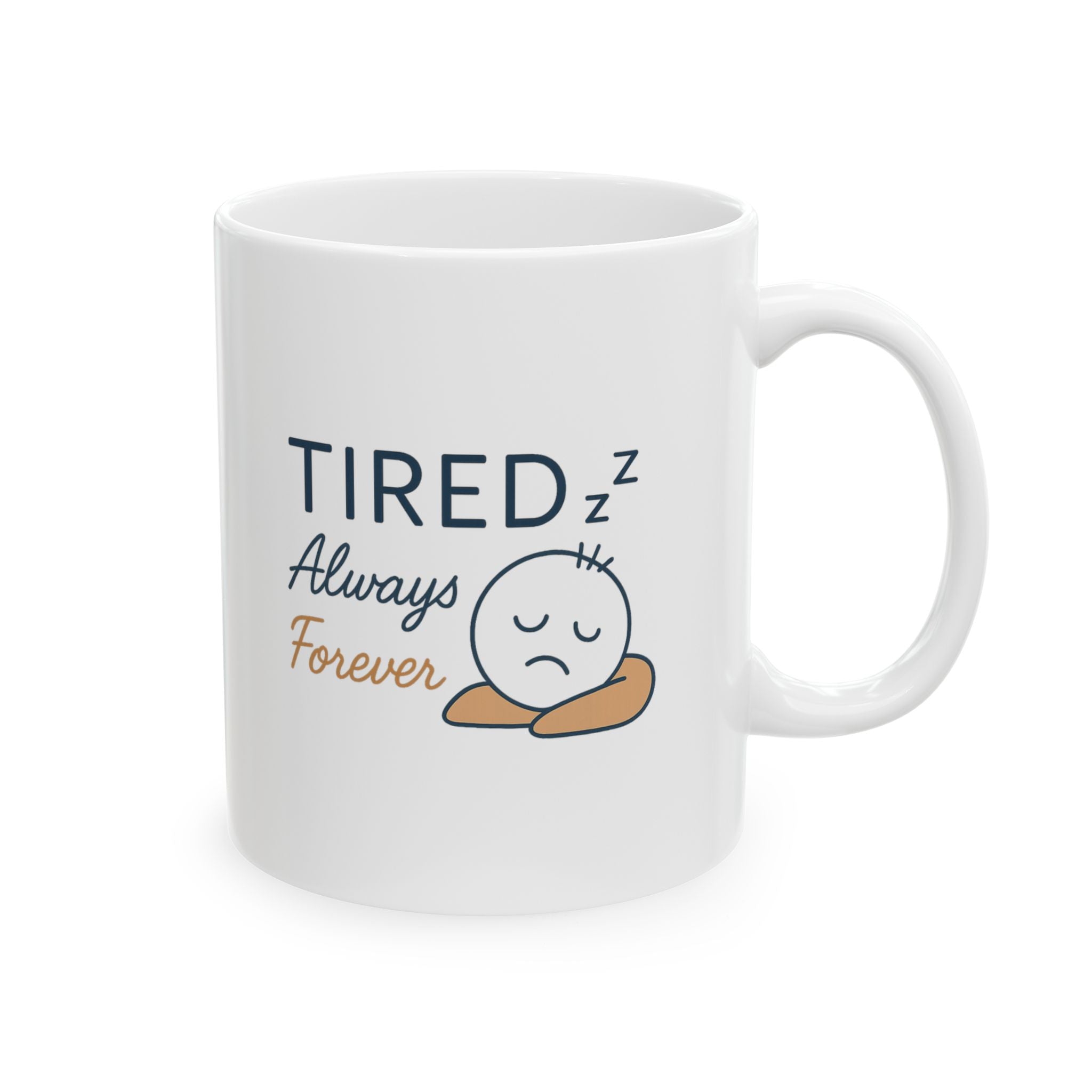 Professionally Exhausted Coffee Mug | Funny Tired Humor | Ceramic Mug