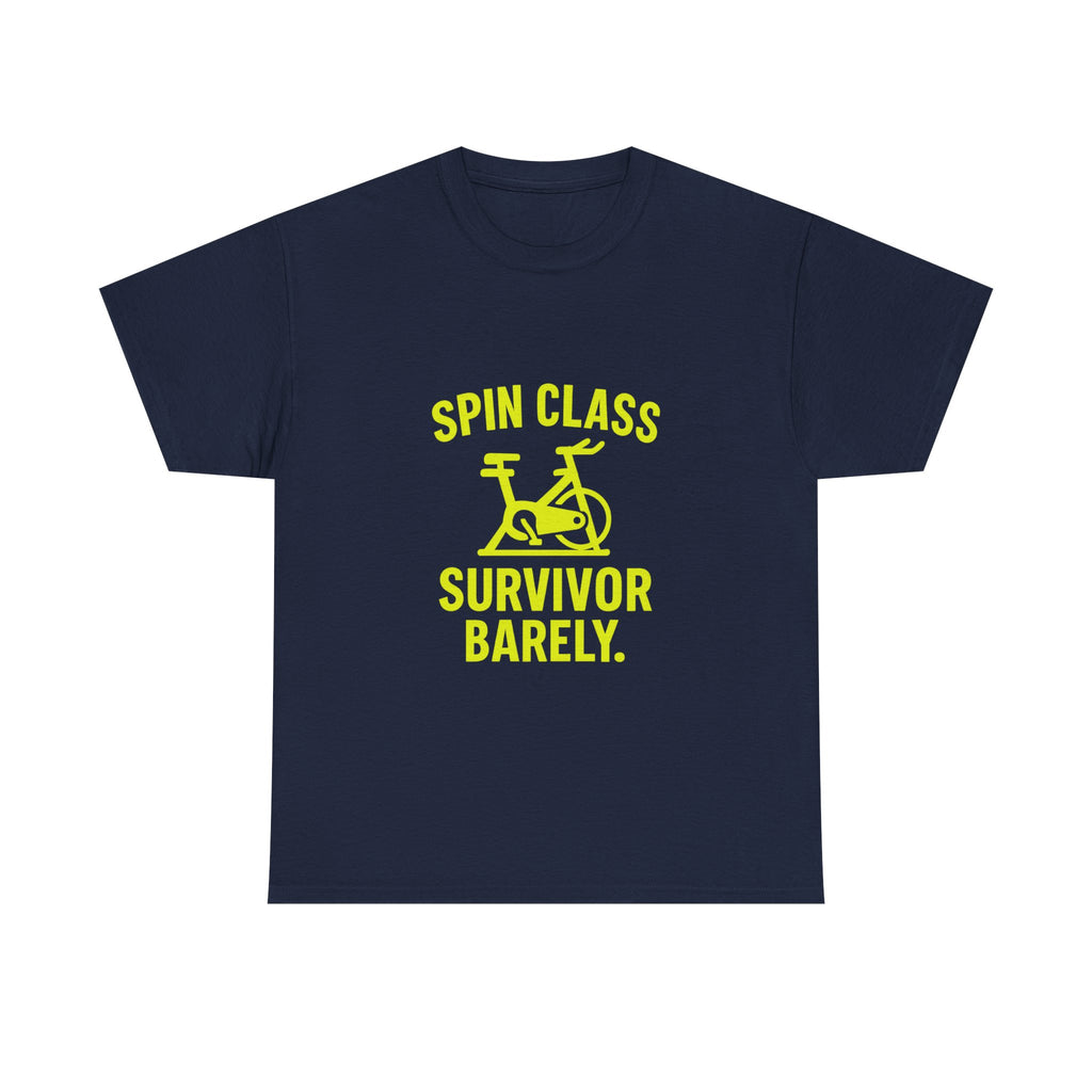 Spin Class Survivor Barely T-Shirt | Unique Gift | Graphic Tee