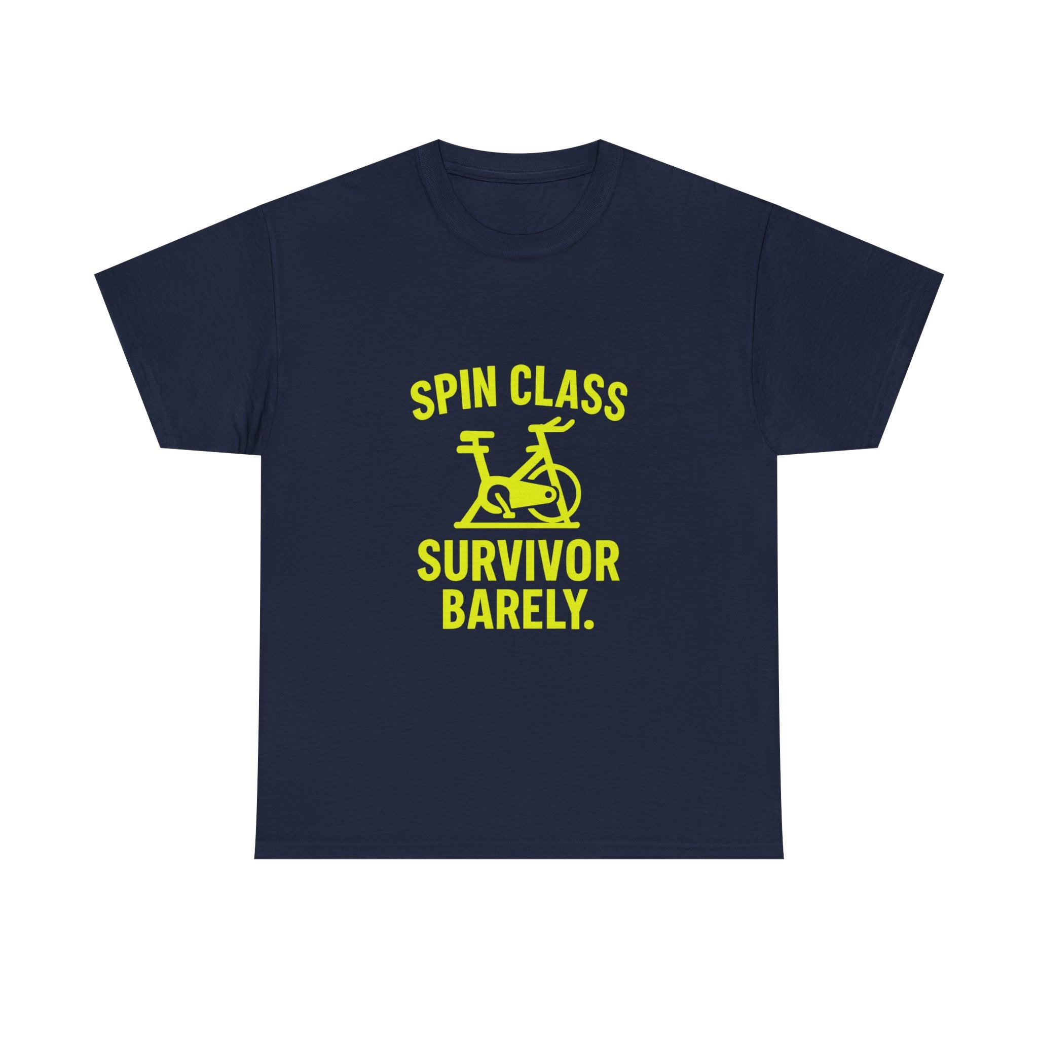 Spin Class Survivor Barely T-Shirt | Unique Gift | Graphic Tee