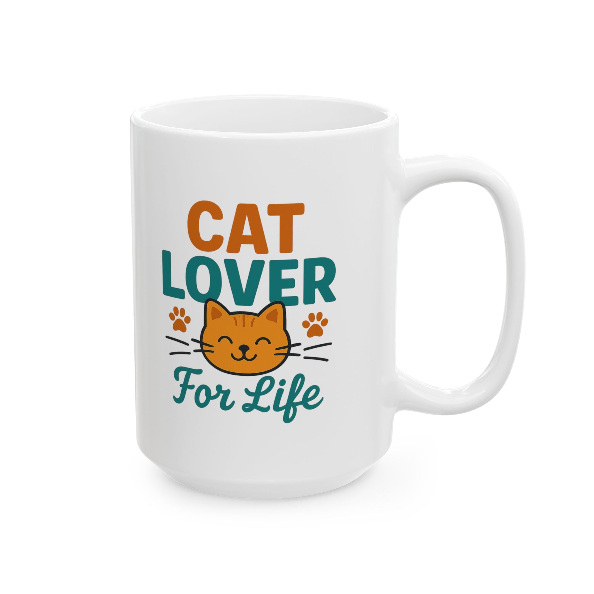 Cat Lover Powered By Caffeine And Purrs Coffee Mug | Gift For Her | Ceramic Mug