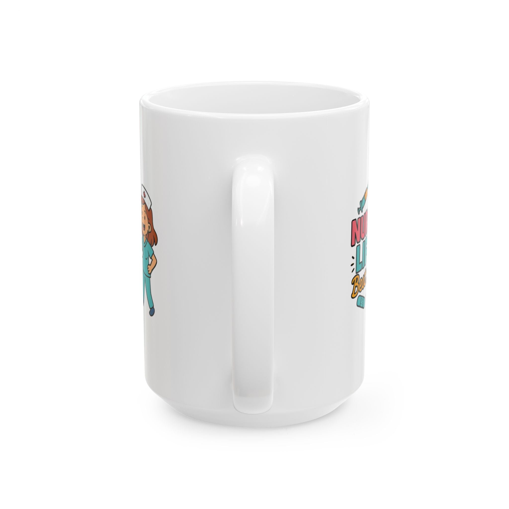 Nurse Life Coffee And Saving Lives Coffee Mug | Funny Nurse Humor | Ceramic Mug