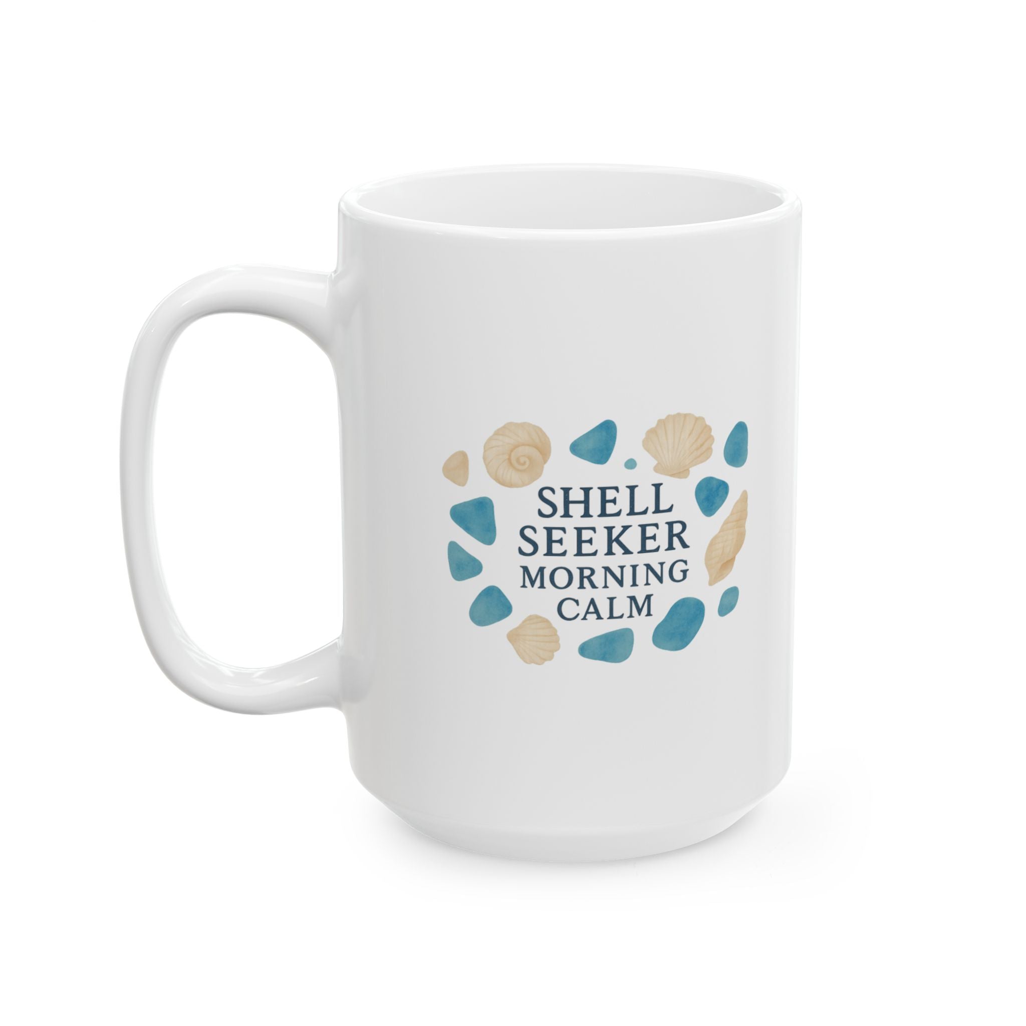 Beachcomber Shell Seeker Morning Calm Coffee Mug | Unique Gift | Ceramic Mug