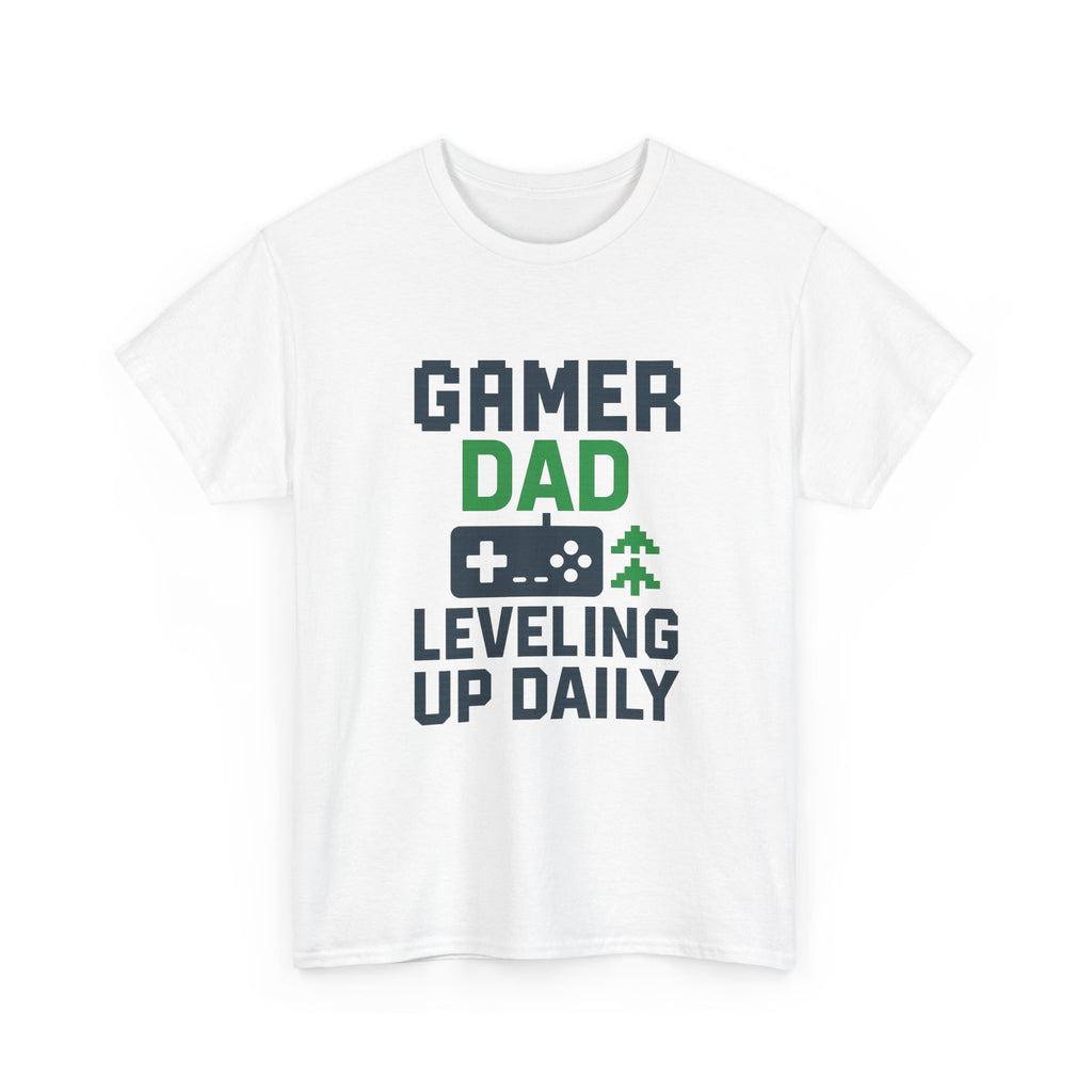 Gamer Dad Leveling Up Daily T-Shirt | Gift for Dad | Graphic Tee