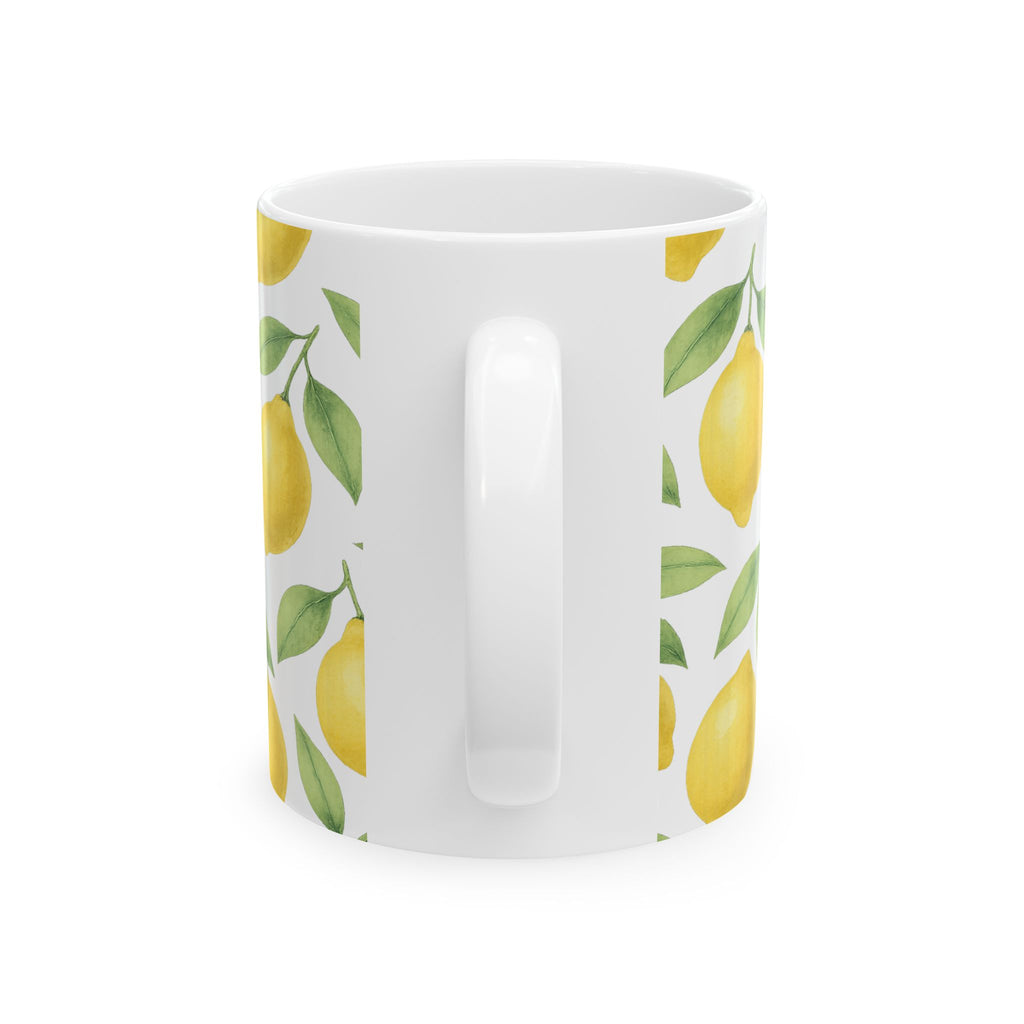 Watercolor Lemons Full Wrap Coffee Mug | Fruit Gift | Ceramic Mug