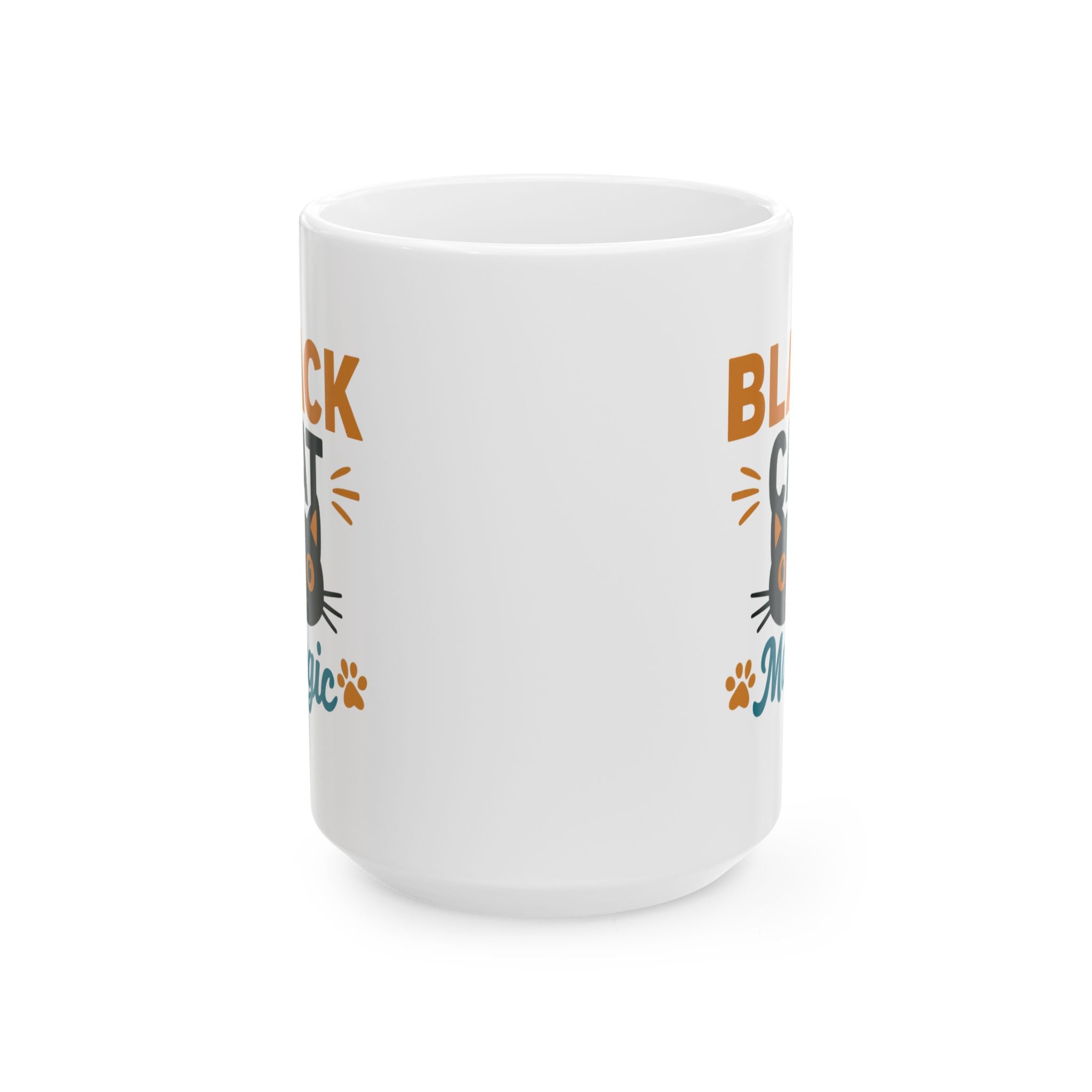 Black Cat Familiar Vibes Coffee Mug | Cat Witch Humor Gift | Ceramic Mug