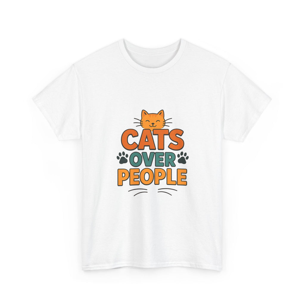 I Like Cats More Than People T-Shirt | Funny Cat Lover Gift | Graphic Tee