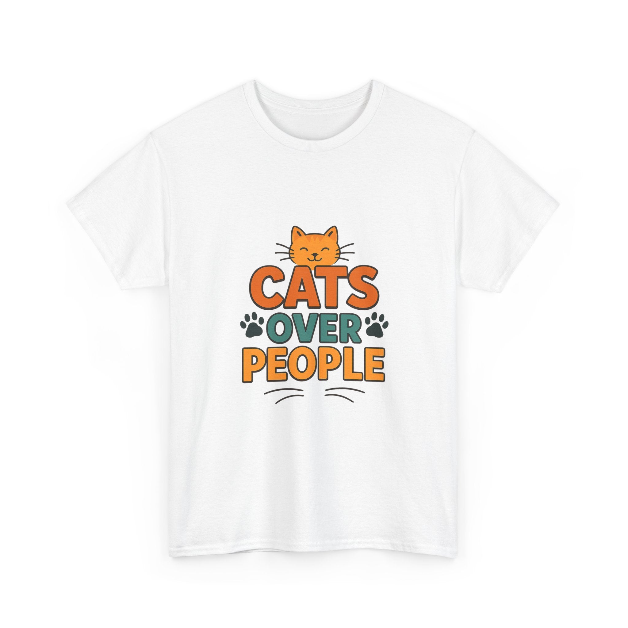 I Like Cats More Than People T-Shirt | Funny Cat Lover Gift | Graphic Tee