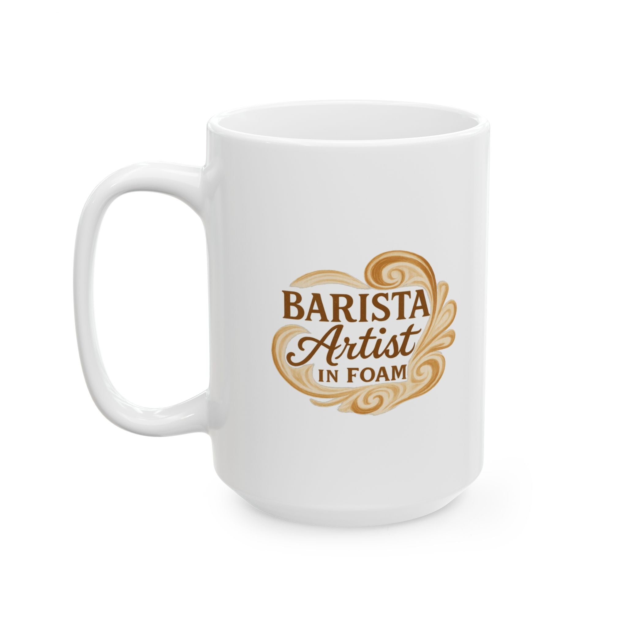 Barista Artist In Foam Ceramic Mug