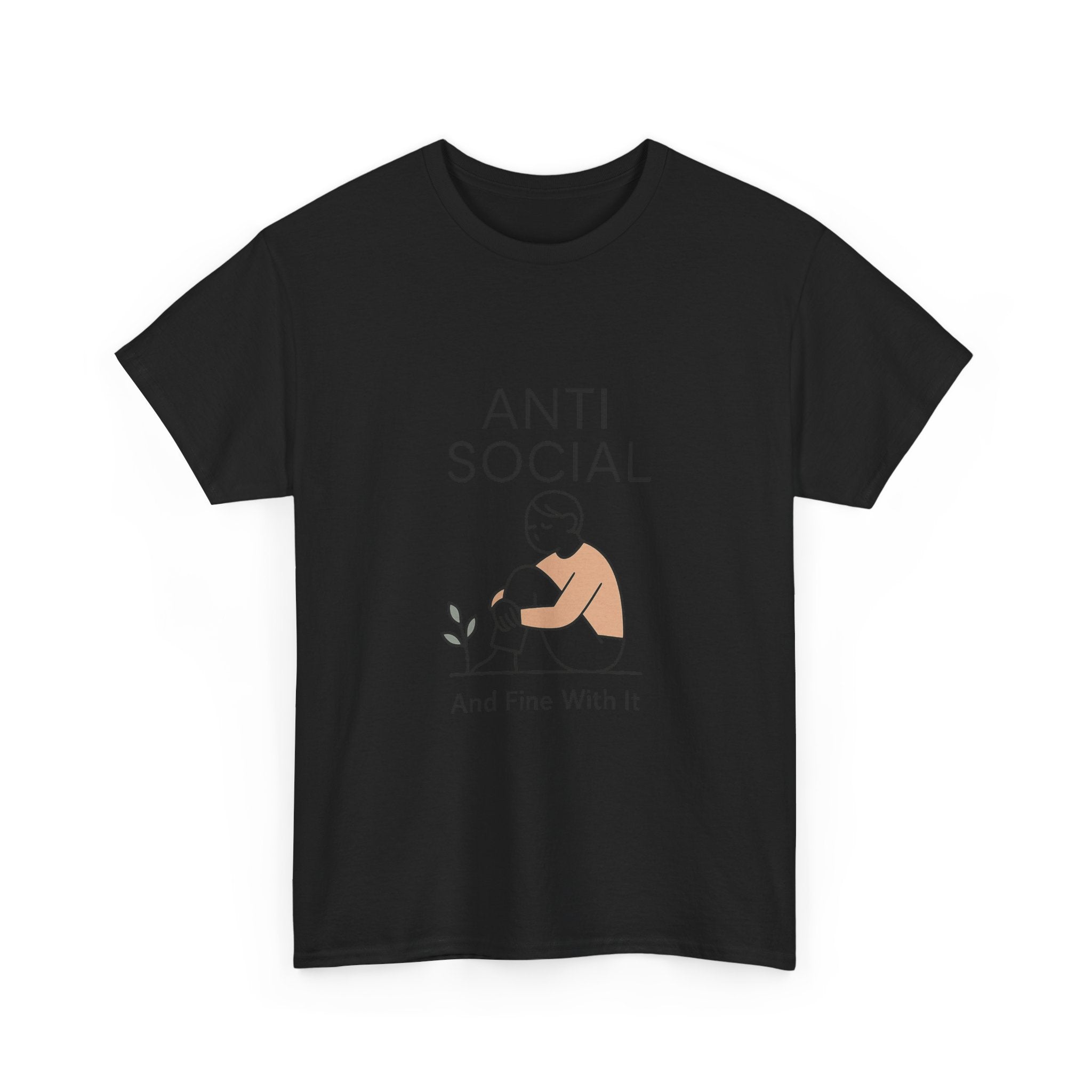 Anti Social Is My Default Setting T-Shirt | Funny Introvert Gift | Graphic Tee