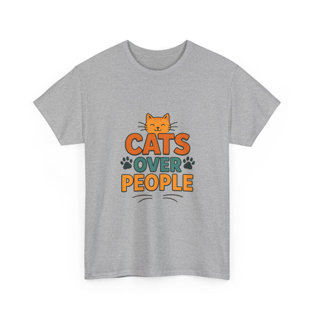 I Like Cats More Than People T-Shirt | Funny Cat Lover Gift | Graphic Tee