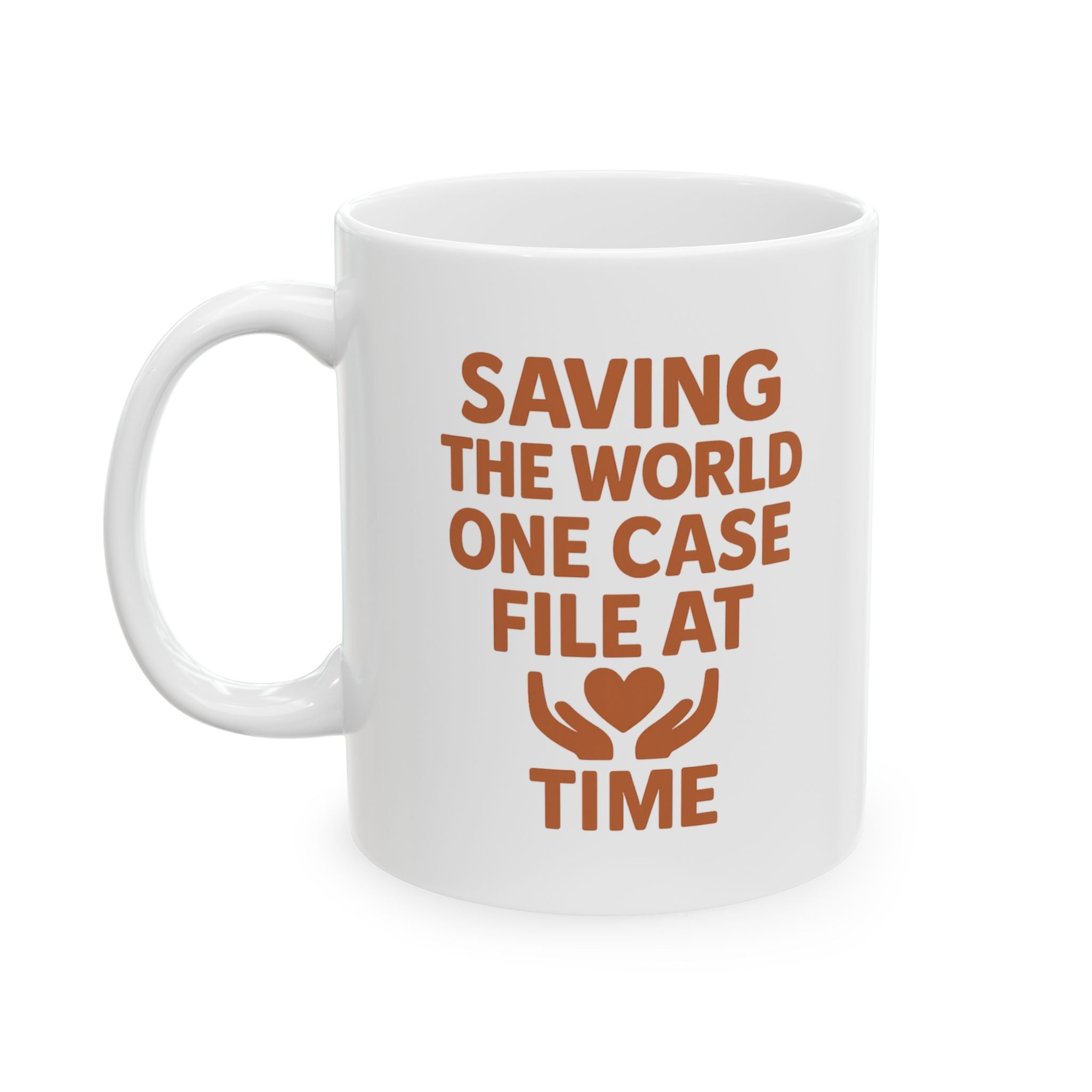 Social Worker Saving The World One Case File At A Time Coffee Mug | Unique Gift | Ceramic Mug