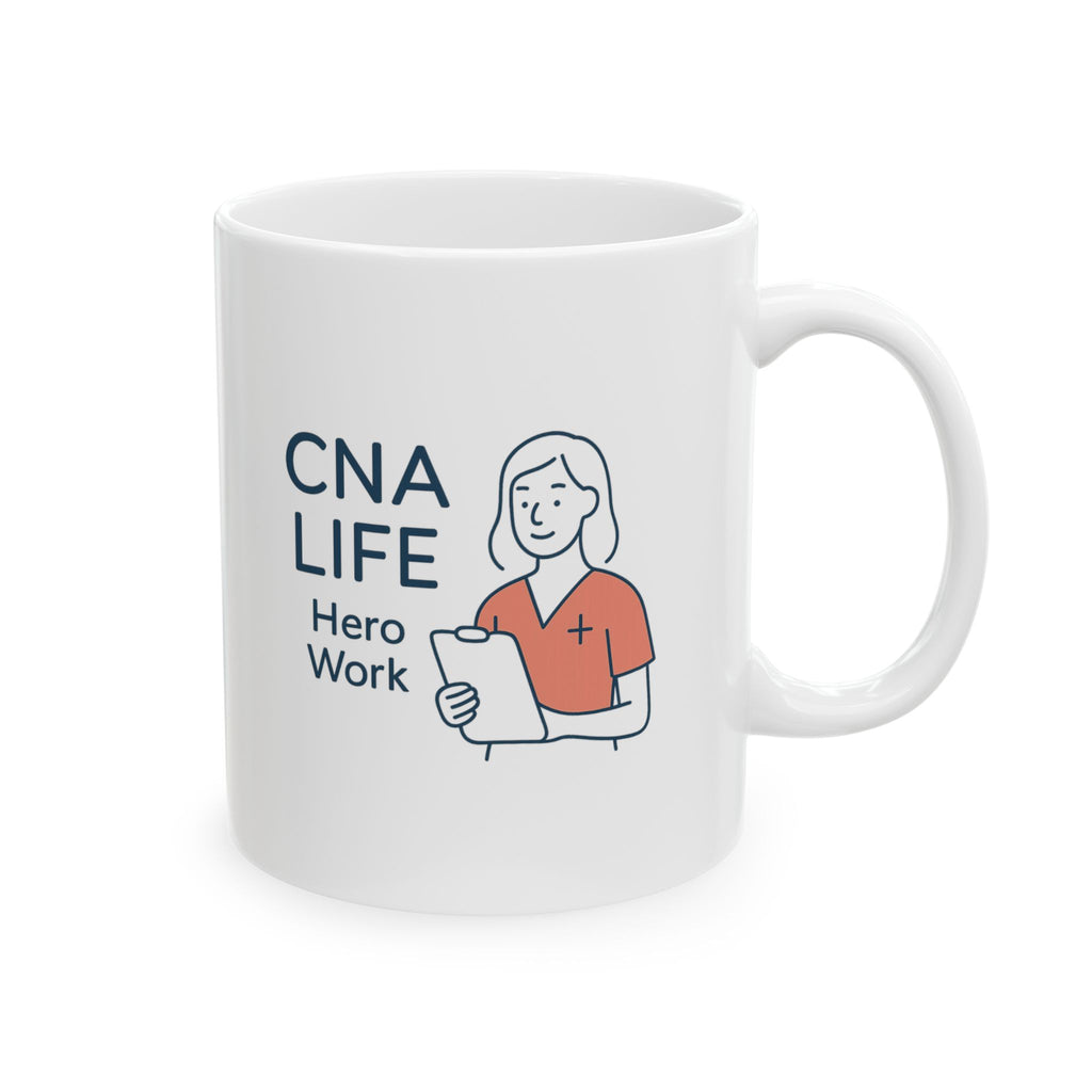 CNA Life Coffee And Compassion Coffee Mug | Funny CNA Gift | Ceramic Mug