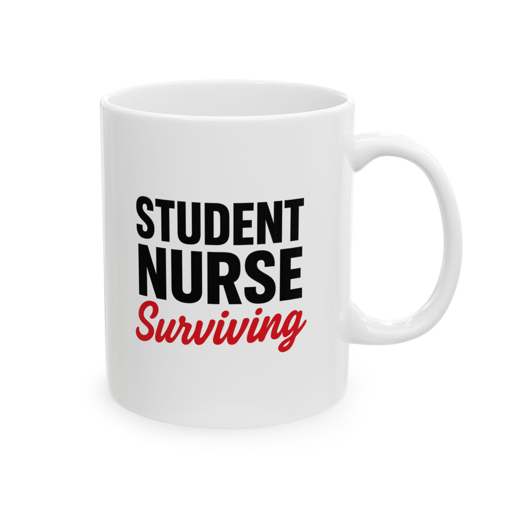 Student Nurse Studying Hard Coffee Harder Coffee Mug | Nursing Humor | Ceramic Mug