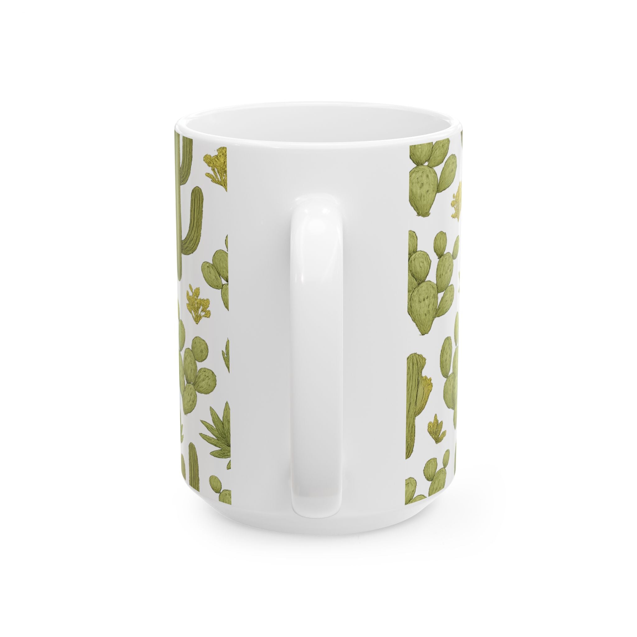 Botanical Saguaro Cactus Desert Full Wrap Coffee Mug | Cactus Gift | Ceramic Mug