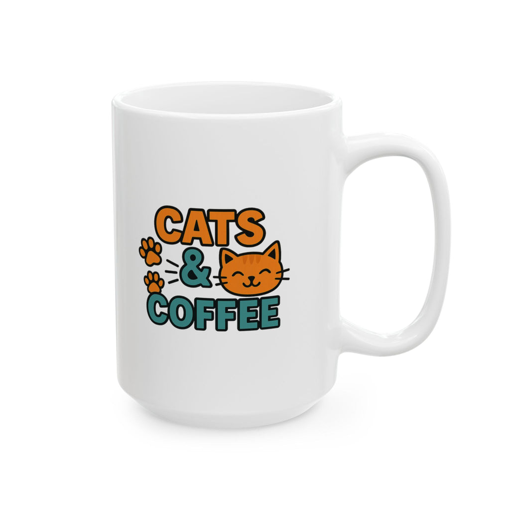 Powered By Coffee And Cat Naps Coffee Mug | Cat Mom Gift | Ceramic Mug