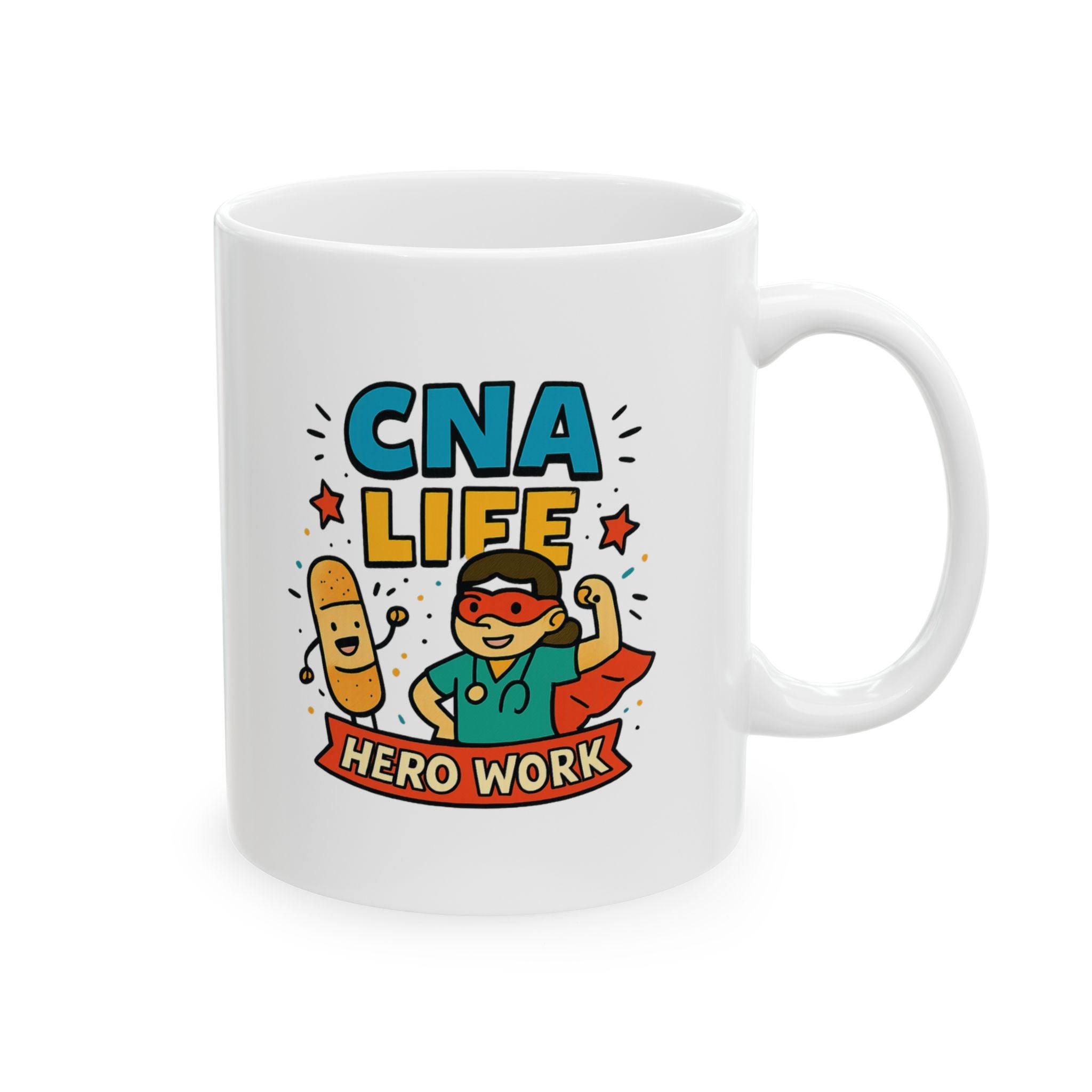 CNA Life Best Life Hard Life Coffee Mug | CNA Nurse Humor | Ceramic Mug