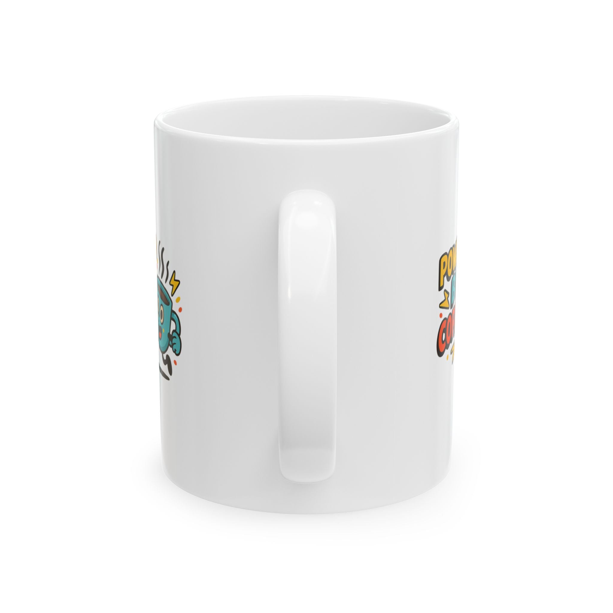 Officially Powered By Coffee Status Good Coffee Mug | Funny Coffee Gift | Ceramic Mug