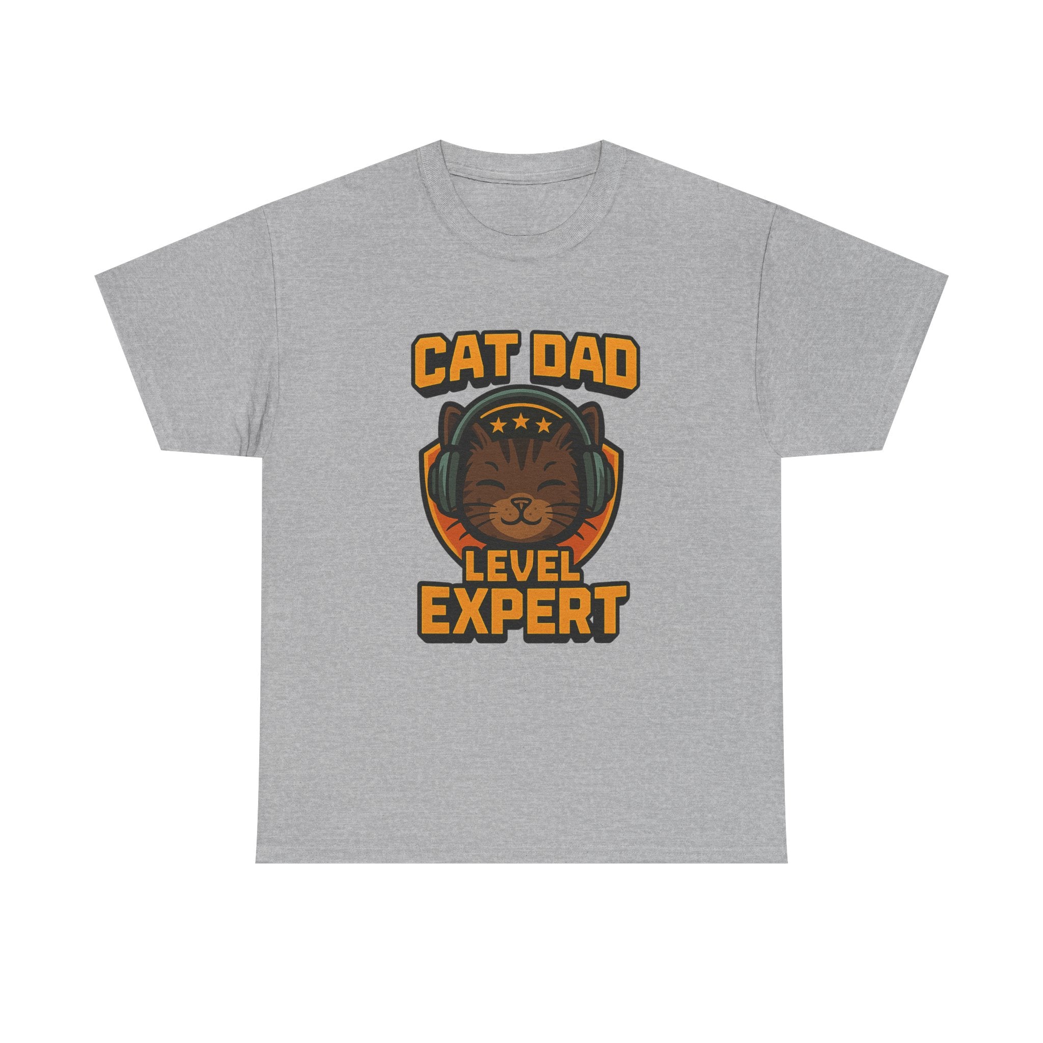 Cat Dad Level Expert Feline T-Shirt | Cat Lover Gift | Graphic Tee
