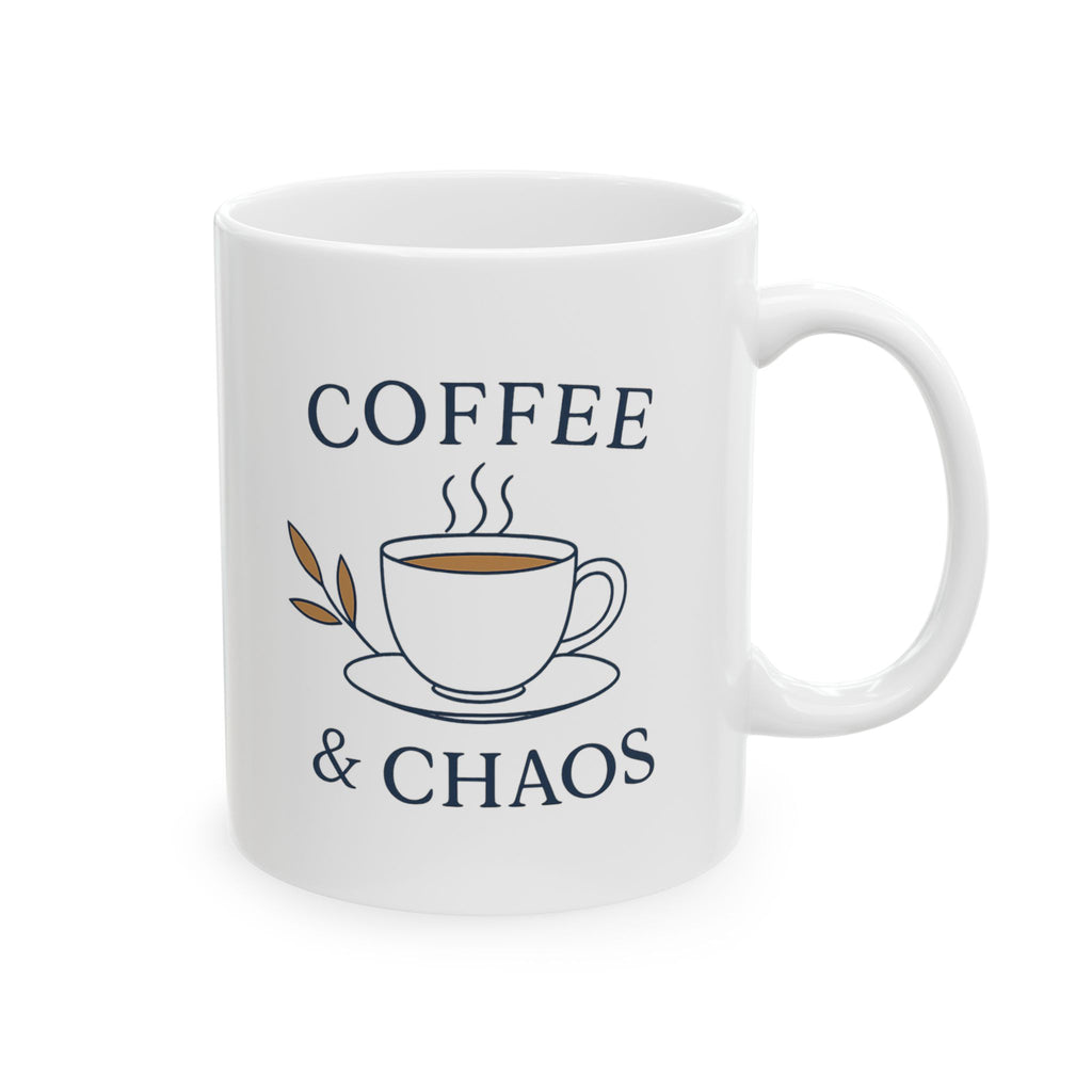 Coffee And Chaos That Is The Plan Coffee Mug | Funny Chaos Gift | Ceramic Mug