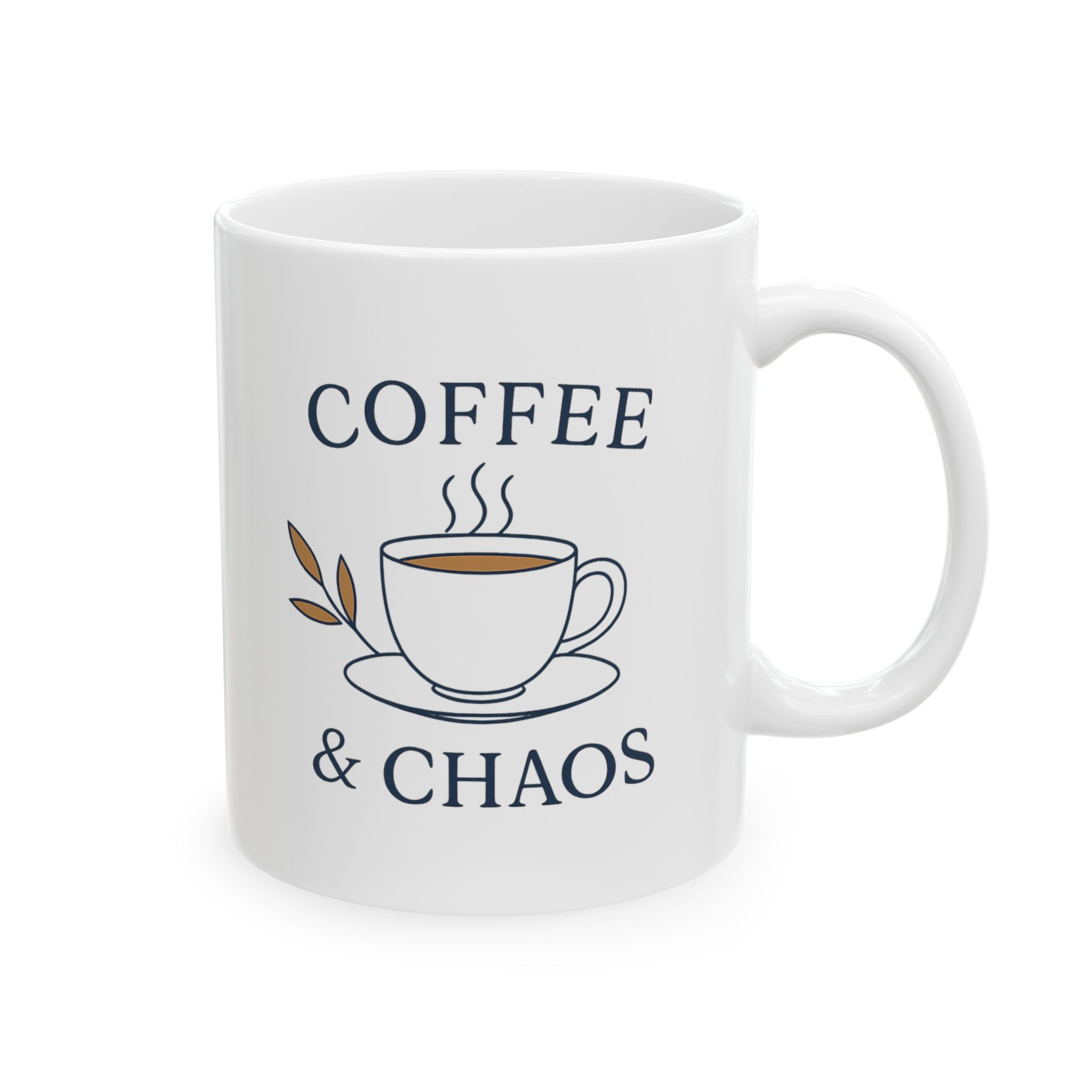 Coffee And Chaos That Is The Plan Coffee Mug | Funny Chaos Gift | Ceramic Mug