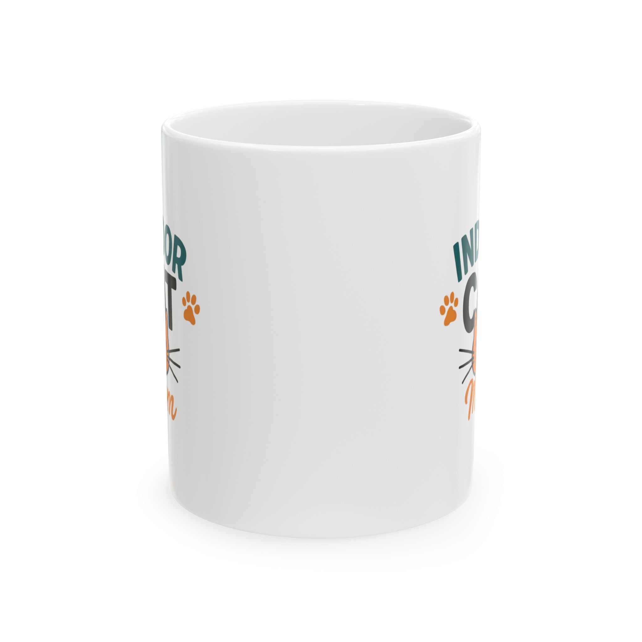 Indoor Cat Zero Drama Maximum Cuddles Coffee Mug | Cat Lover Gift | Ceramic Mug