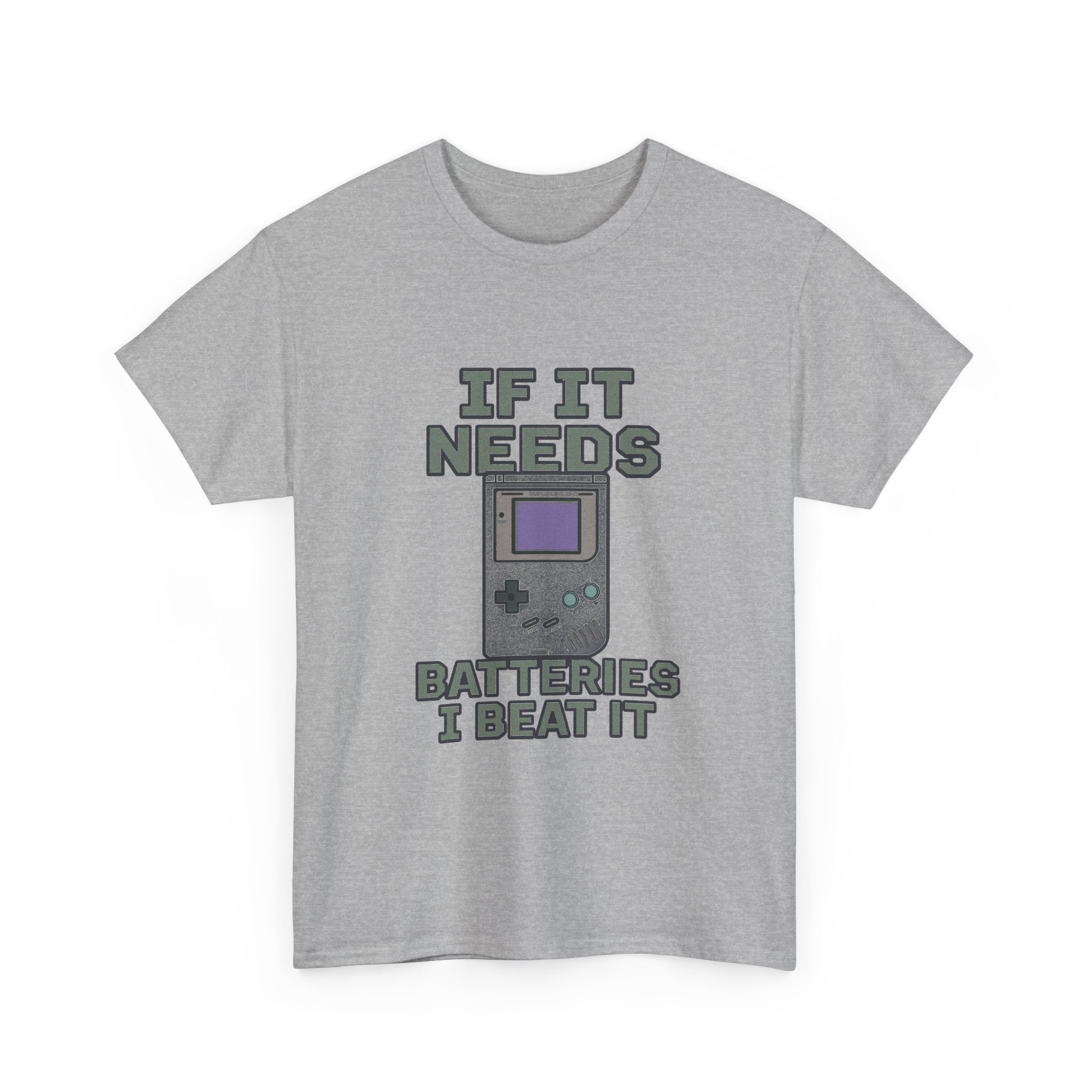 Vintage Gamer If It Needs Batteries I Beat It T-Shirt | Unique Gift | Graphic Tee