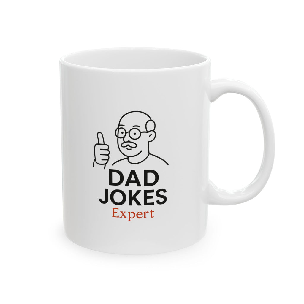 Powered By Coffee And Dad Jokes Coffee Mug | Dad Humor Gift | Ceramic Mug
