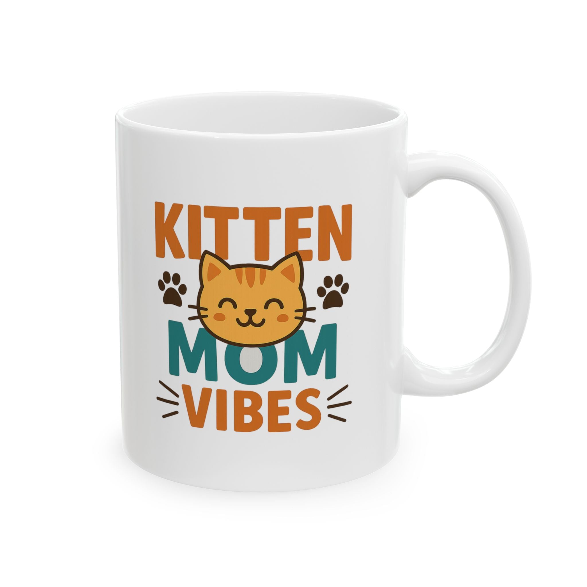 Fueled By Kitten Cuddles Coffee Mug | Cat Mom Gift | Ceramic Mug
