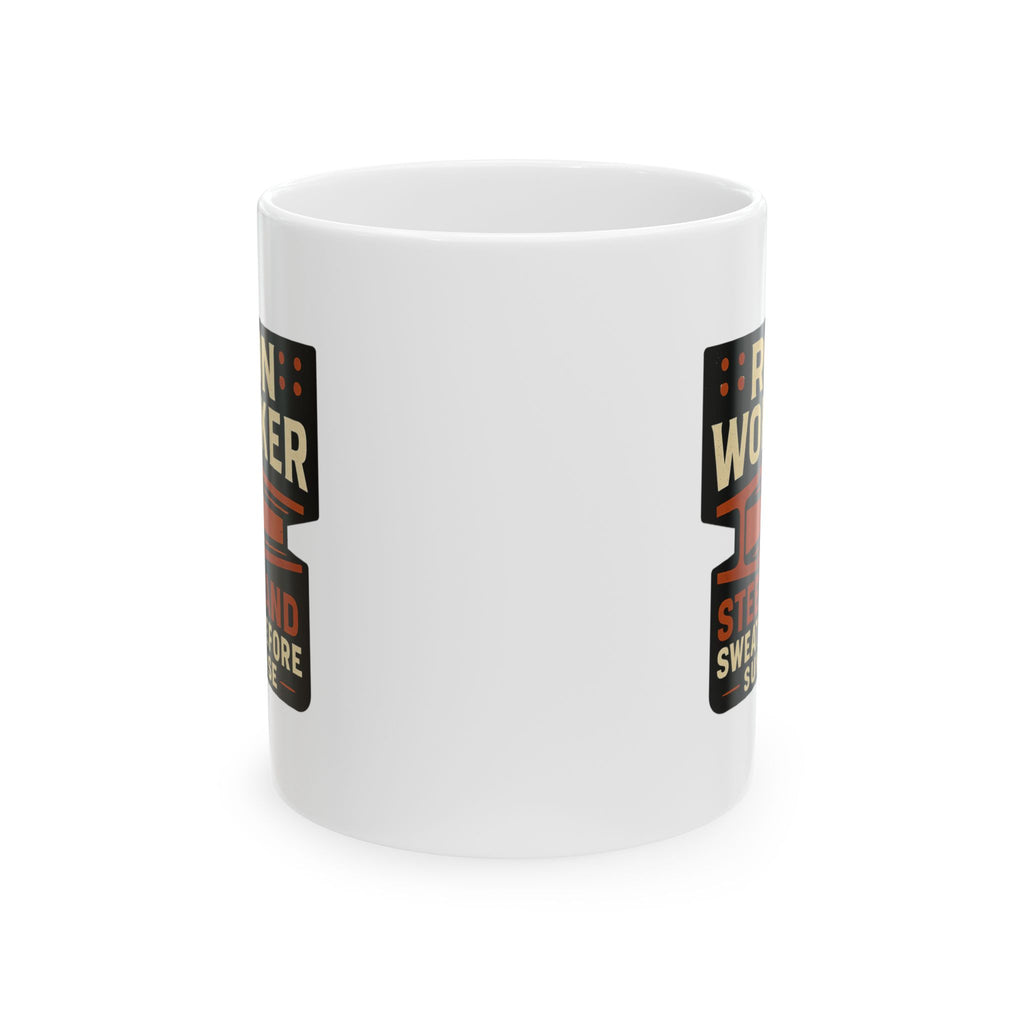 Ironworker Steel And Sweat Before Sunrise Ceramic Mug