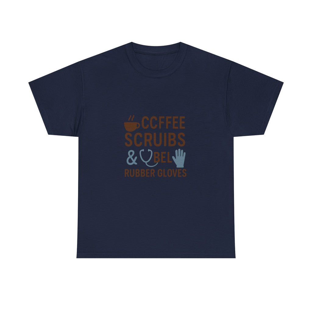 Coffee Scrubs And Rubber Gloves Nurse T-Shirt | Nurse Gift | Graphic Tee