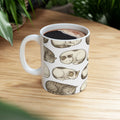 Botanical Sleeping Cats Full Wrap Coffee Mug | Cats Gift | Ceramic Mug