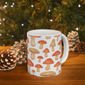 Watercolor Fairy Tale Mushrooms Full Wrap Coffee Mug | Mushrooms Gift | Ceramic Mug