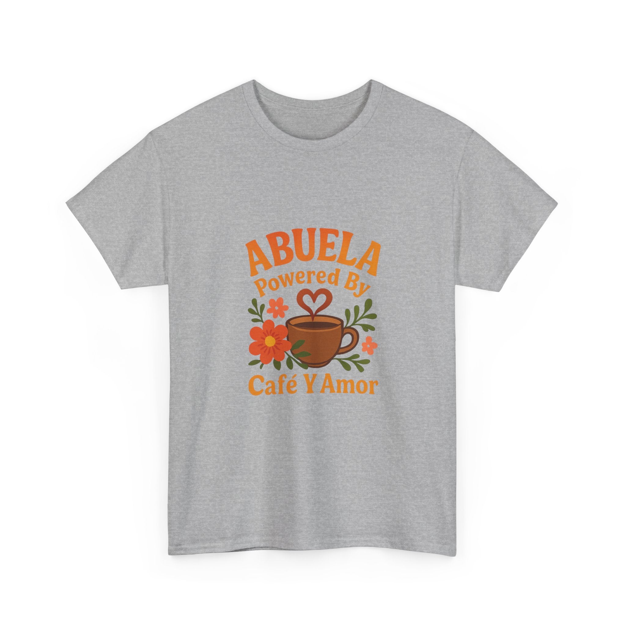 Abuela Powered By Cafe Y Amor T-Shirt | Unique Gift | Graphic Tee