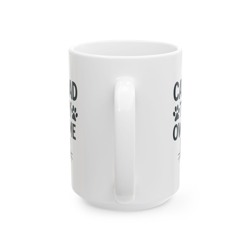 Cat Dad They Own Me I Know Coffee Mug | Cat Lover Gift | Ceramic Mug